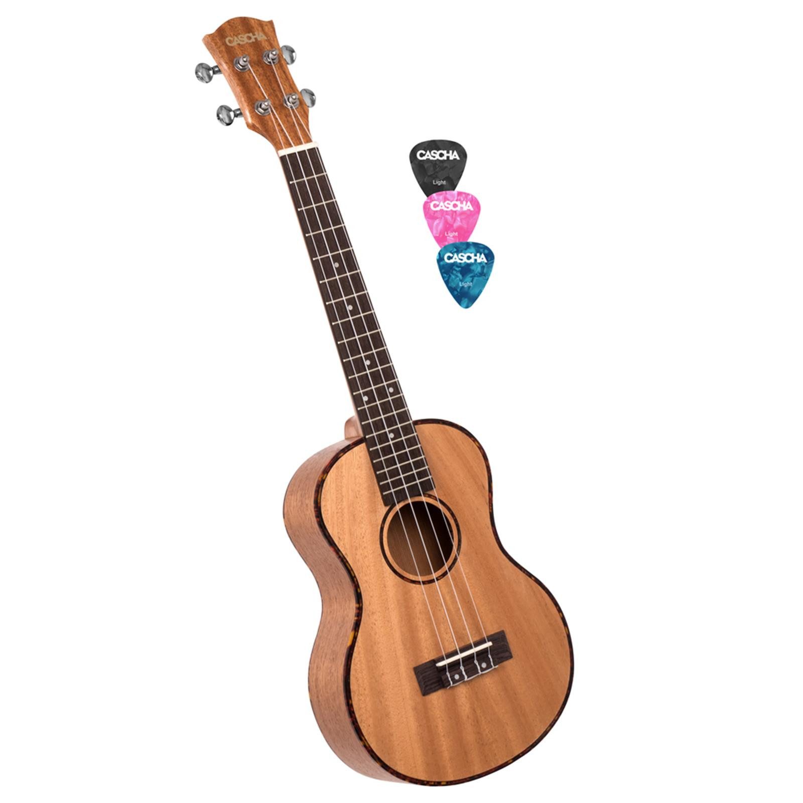 Cascha Ukulele Cascha HH2047 Premium Tenor Ukulele, inkl. 3 Plektren