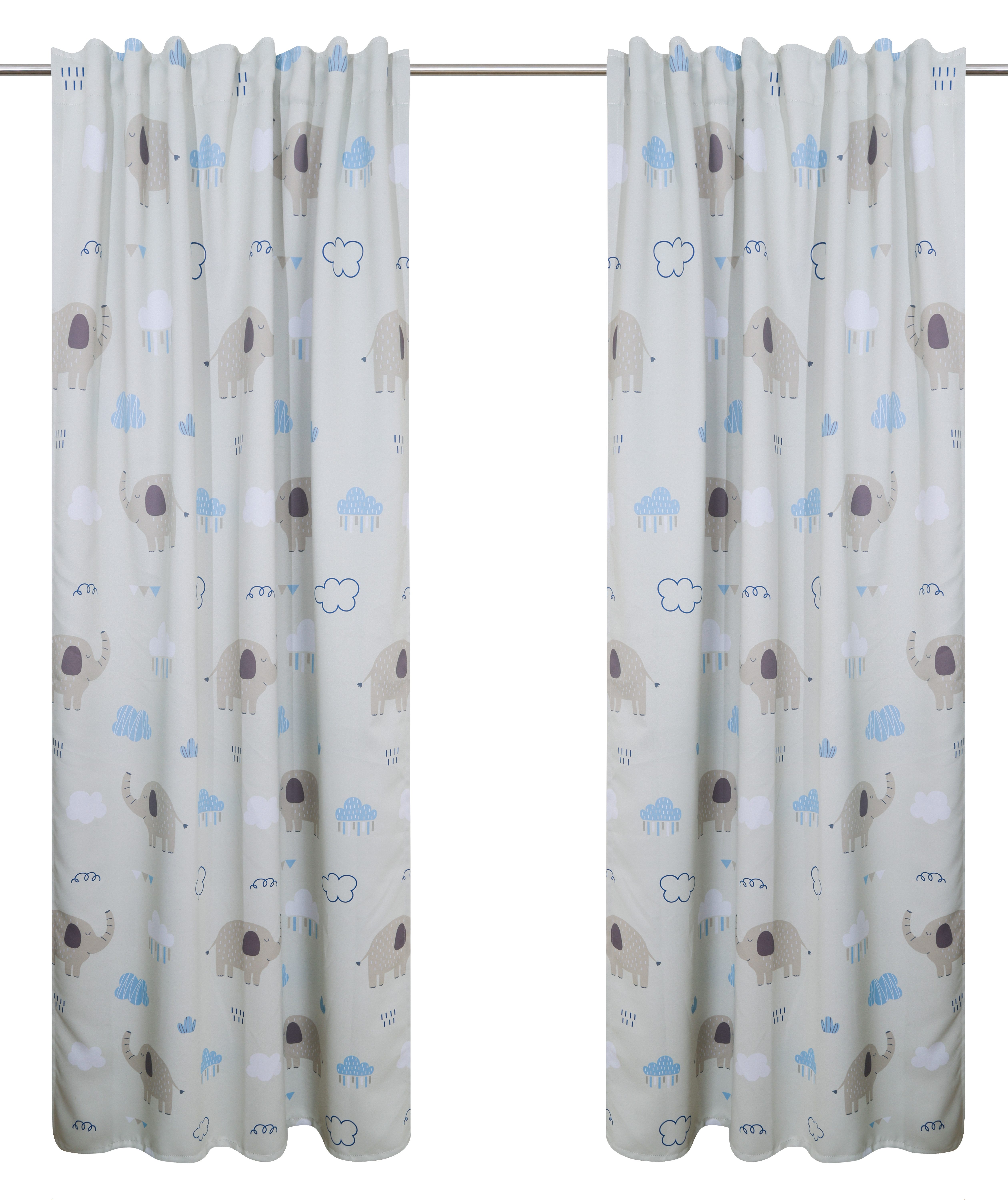 OTTO home Gardine Maurrice (1 St), Multifunktionsband, blickdicht, Blickdicht, Multifunktionsband, Pflegeleicht, Elefanten Design – Bild 4 von 5