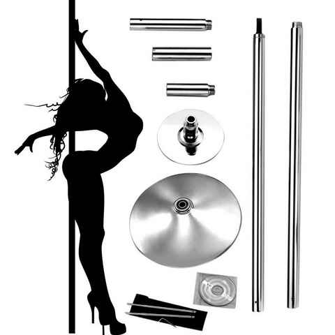 TRUTZHOLM Trainingsstation Pole Dance Stange Tanzstange Profi 45mm GoGo Tabledance Static + Spinn, Spinning und Static Funktion, Montage ohne Bohren