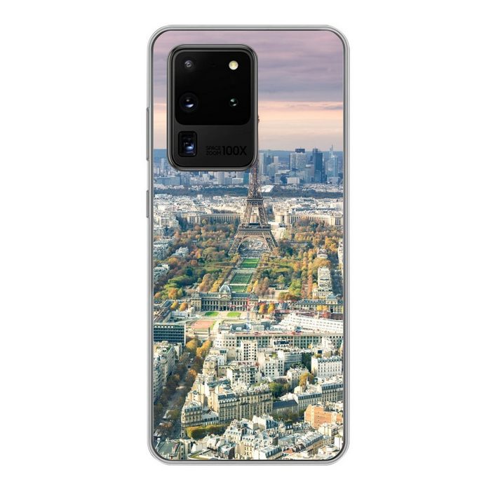 MuchoWow Handyhülle Paris - Eiffelturm - Stadt Phone Case Handyhülle Samsung Galaxy S20 Ultra Silikon Schutzhülle