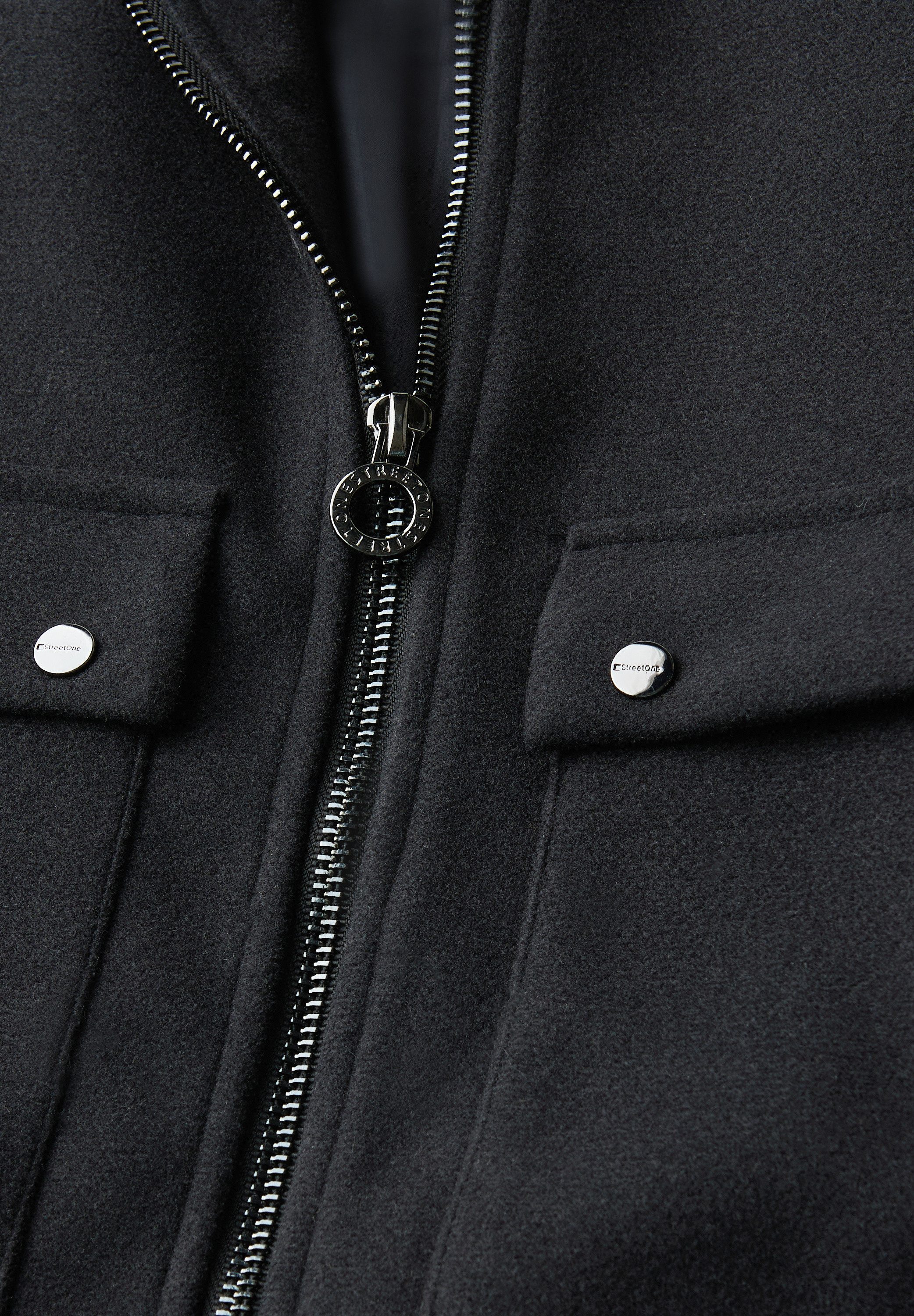 STREET ONE Kurzjacke Abnehmbarer Kragenbesatz