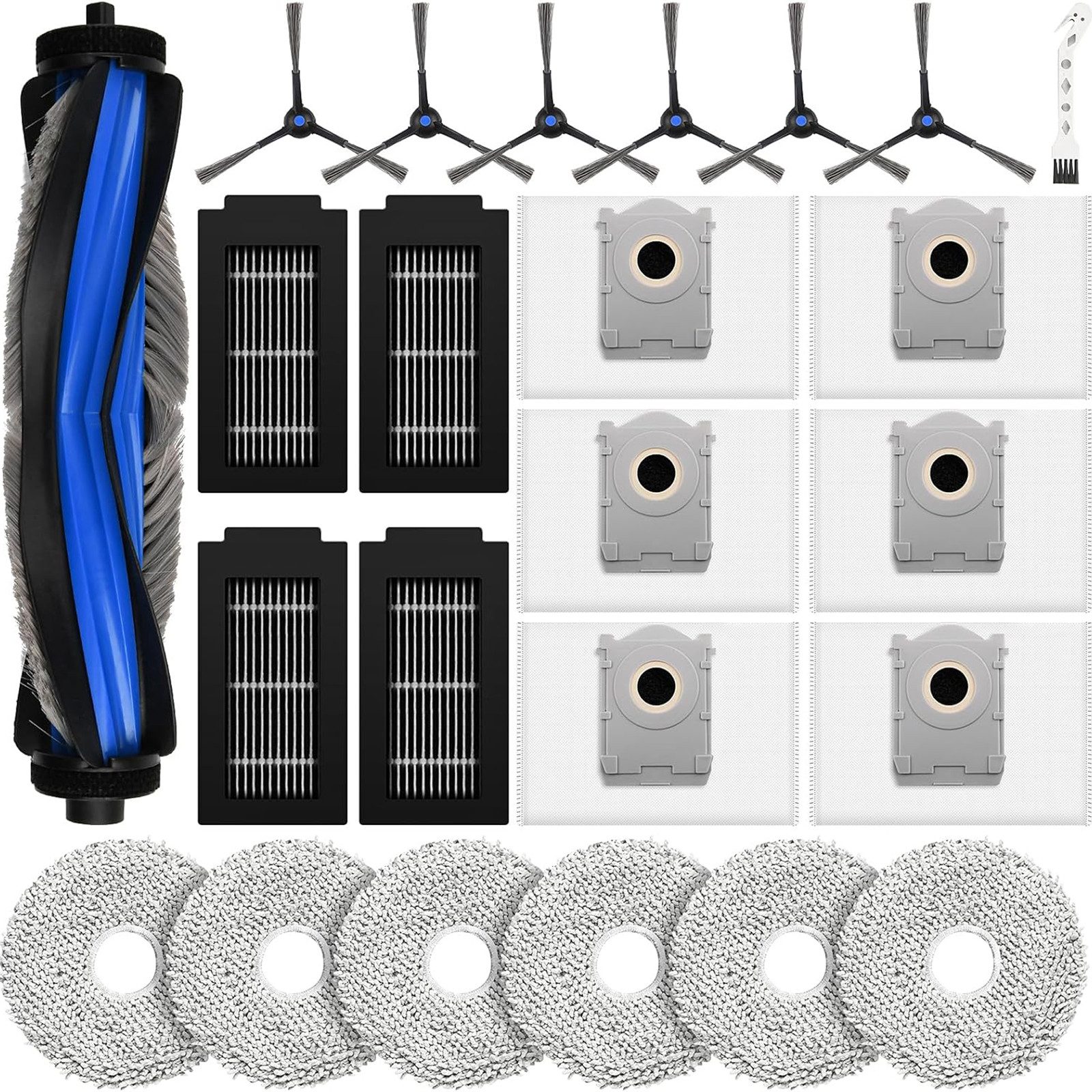 Saugroboter Zubehör-Set 24 Stück Ersatzteile-Set für Ecovacs Deebot T50 Pro/Omni Saugroboter