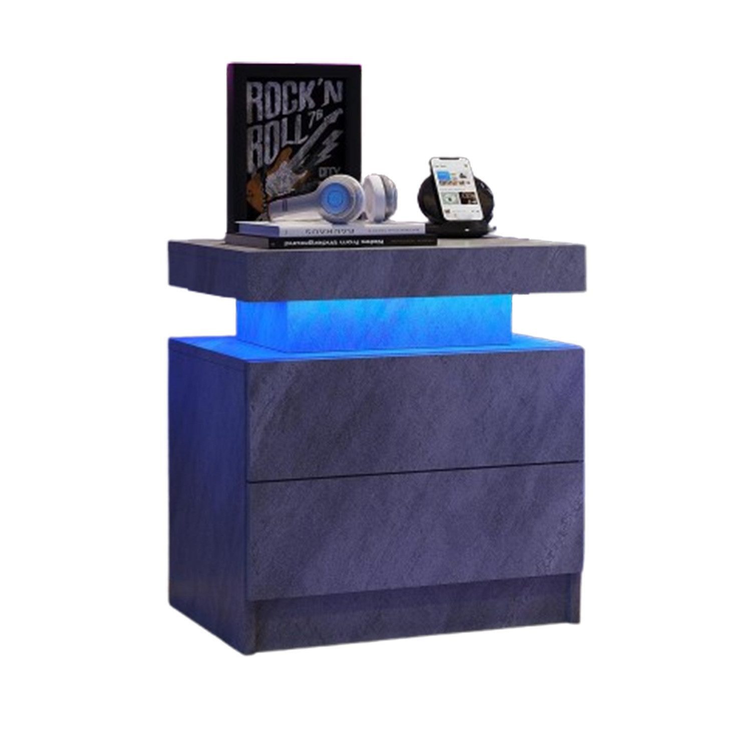 Celya Nachttisch LED Nachttisch Schranklampe modern mit 2 Schubladen, für S günstig online kaufen