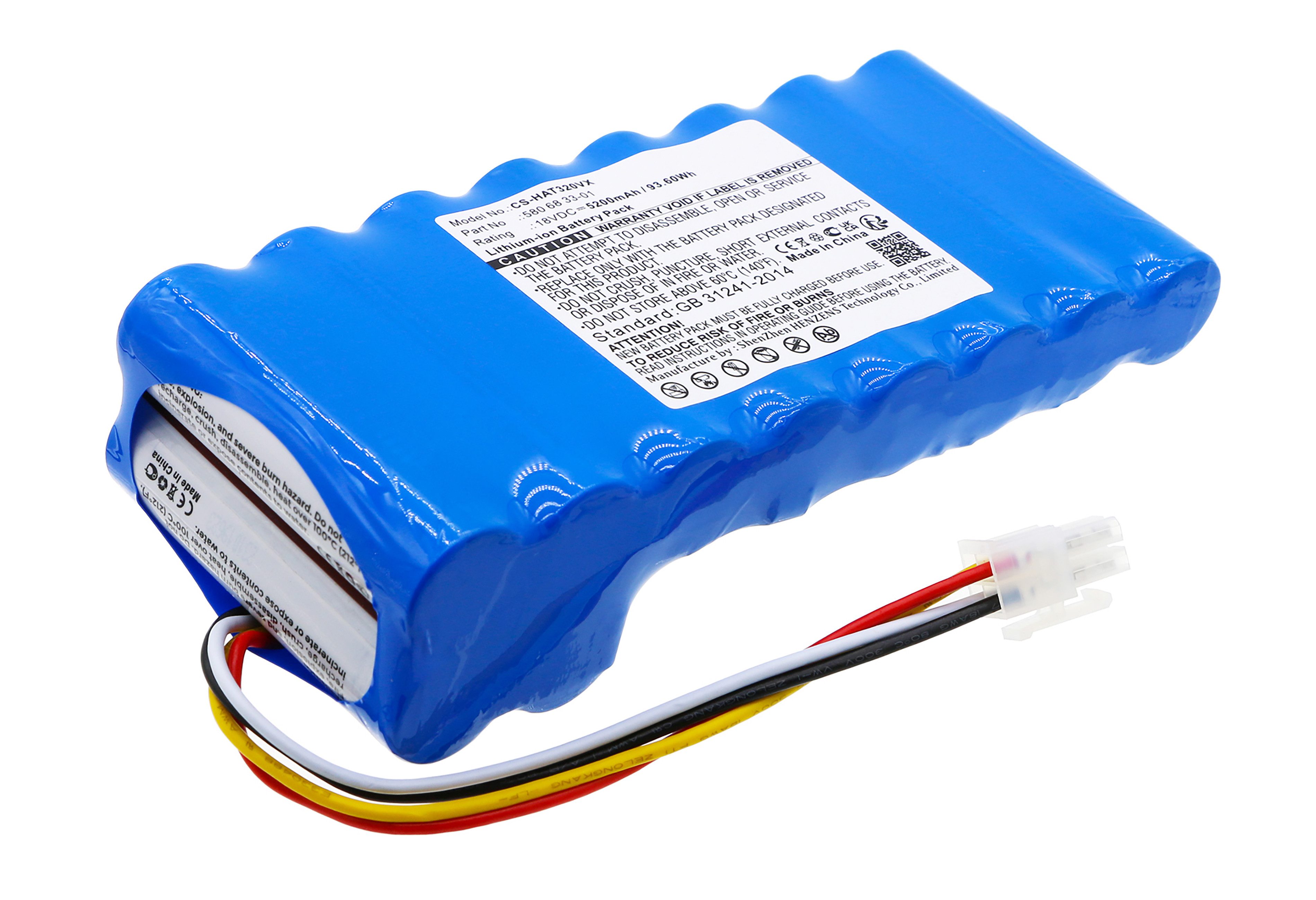PowerSmart 580 68 33-02 Akku für Husqvarna AM430X,AM440,AM550,Autmower 430X,Autmower 550,Automower 320,Automower 320 2013 Li-ion 5200 mAh (18 V)