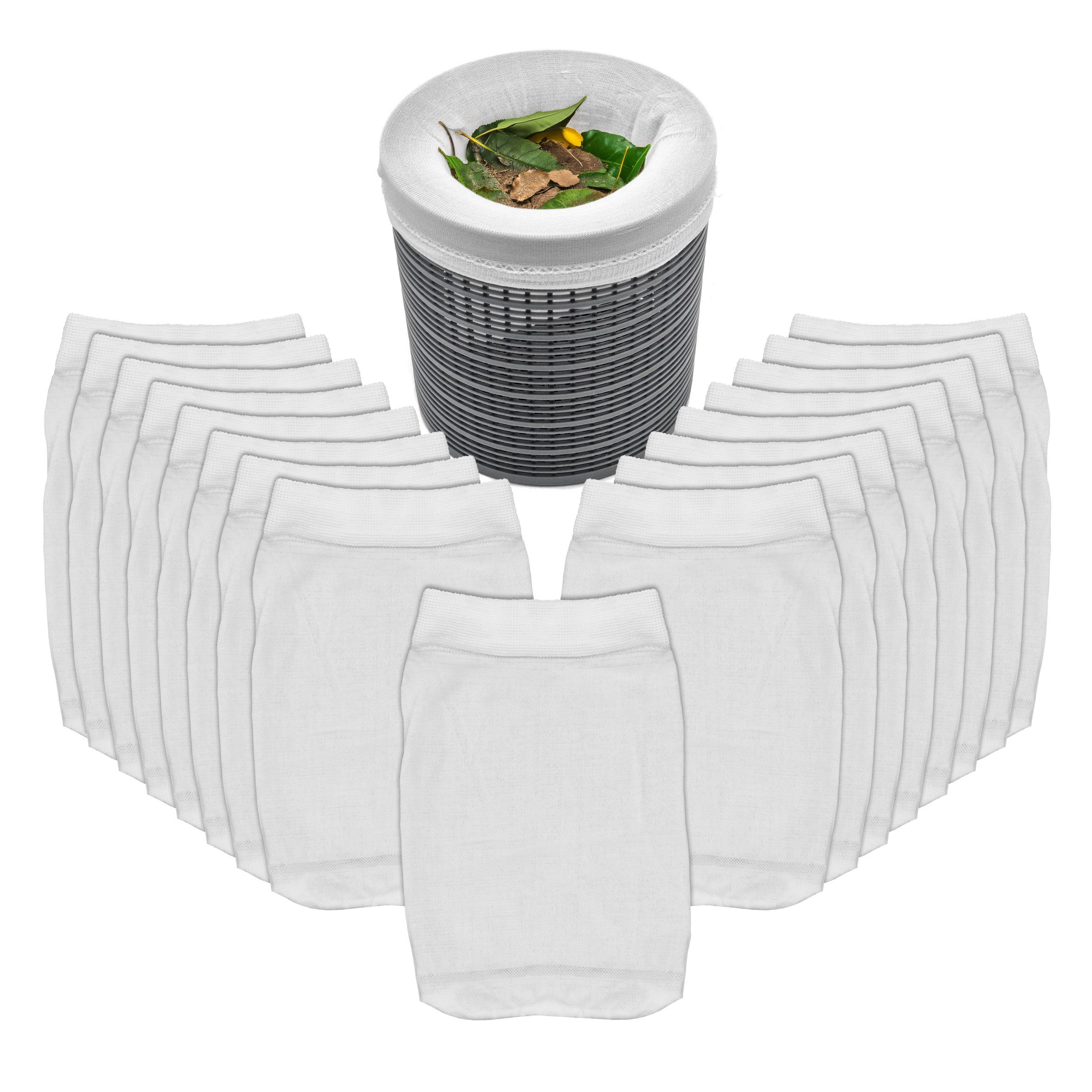 Spetebo Skimmer Skimmer Socken weiß - 20er Set, Pool Filterkorb Schoner