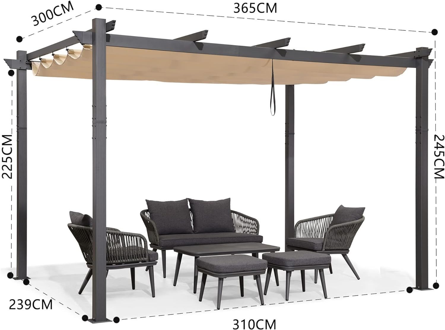 Preisvergleich für PURPLE LEAF Pergola Gartenpavillon Pergola aus