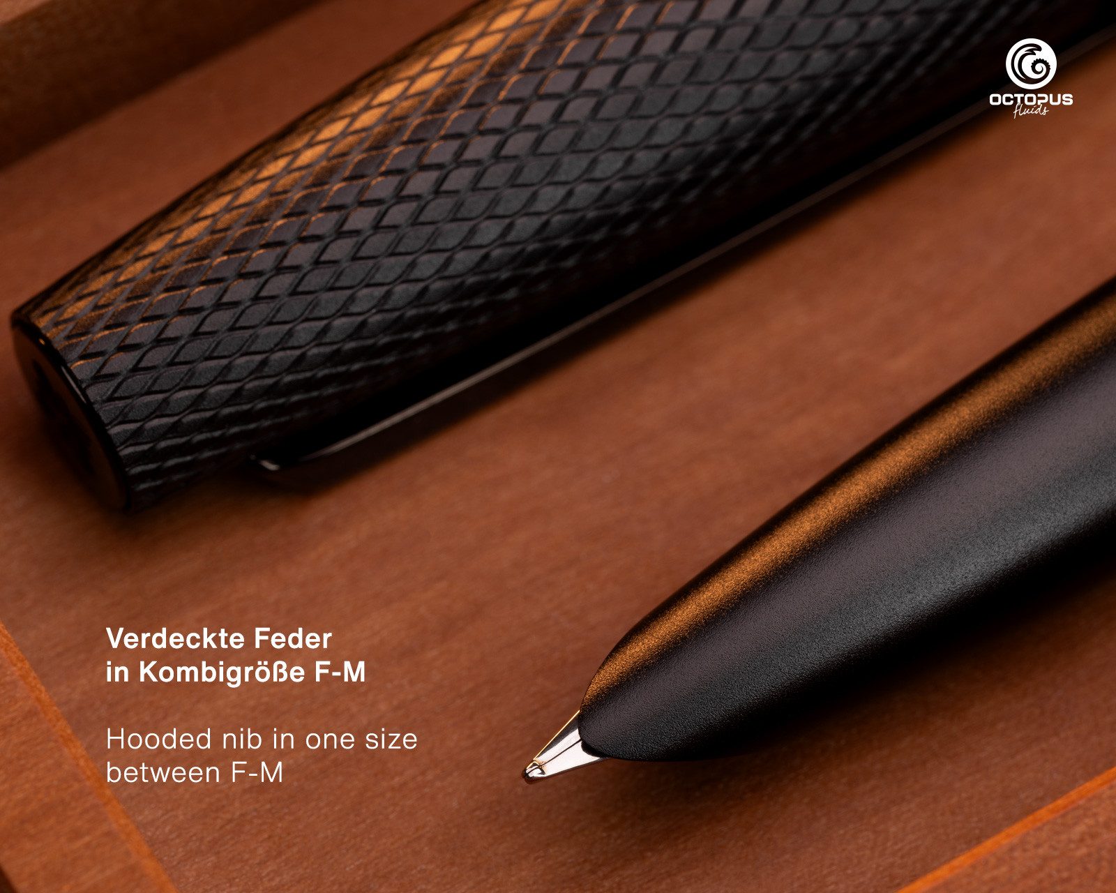 DIPLOMAT Füllfederhalter Füllhalter Diplomat Viper schwarz guillochiert F/M, (0-tlg), inklusive Konverter