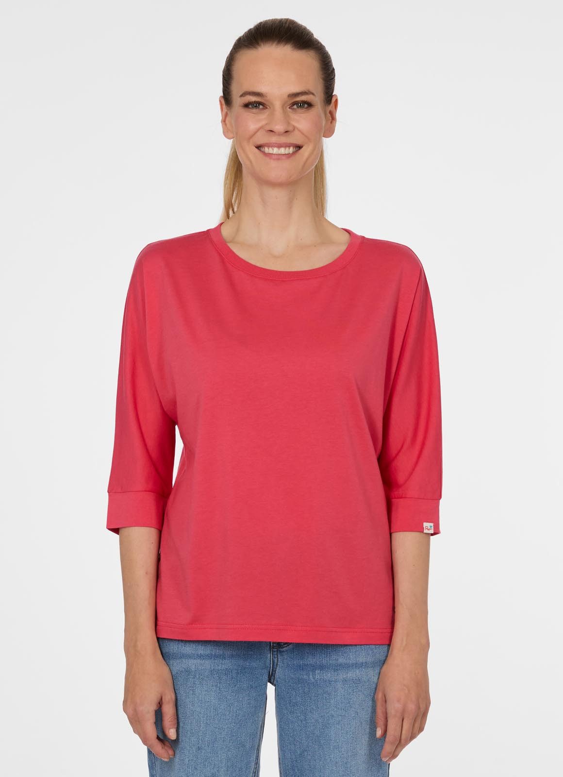 Ragwear 3/4-Arm-Shirt SHIMONA mit Rundhalsausschnitt, ohne Verschluss, aus Baumwollmischung