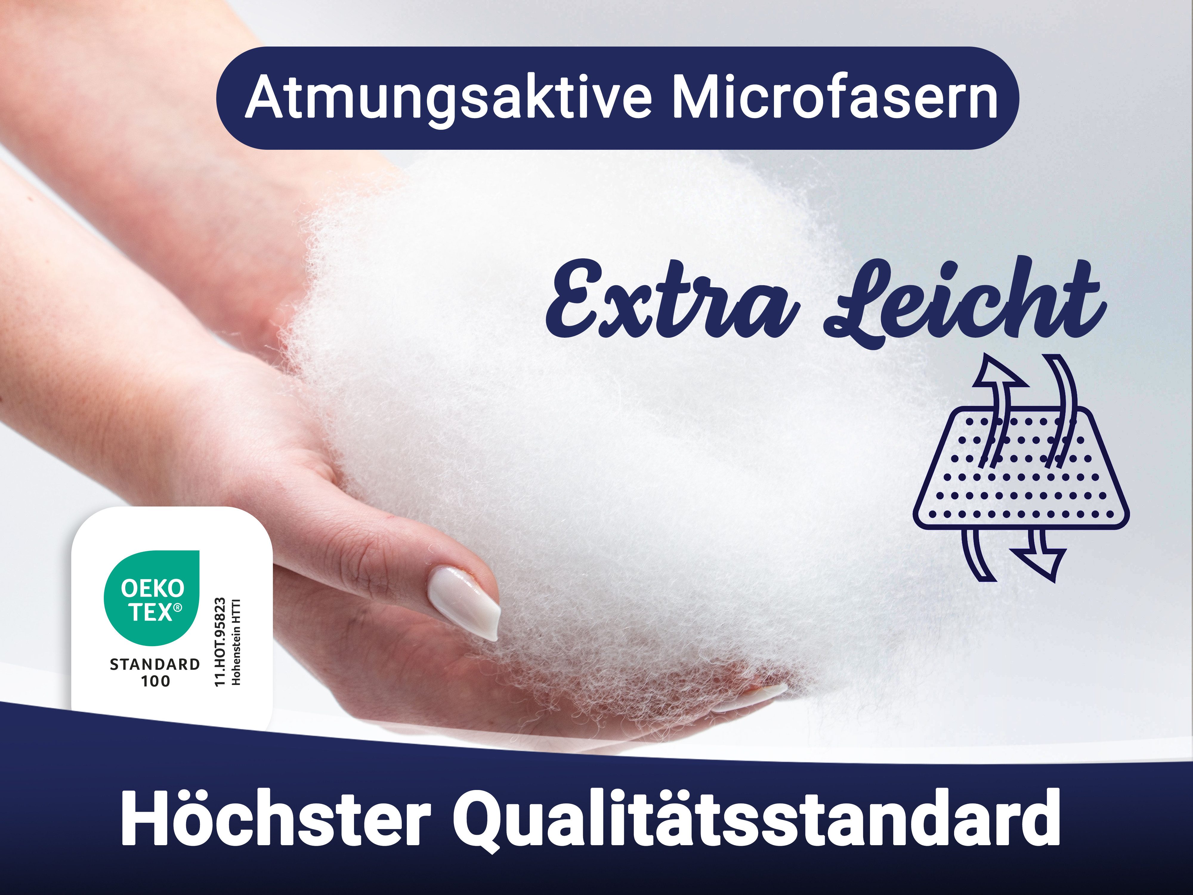 ZOLLNER Microfaserbettdecke, 135 x 200 cm, 100% Polyester, vom Hotelwäschespezialisten