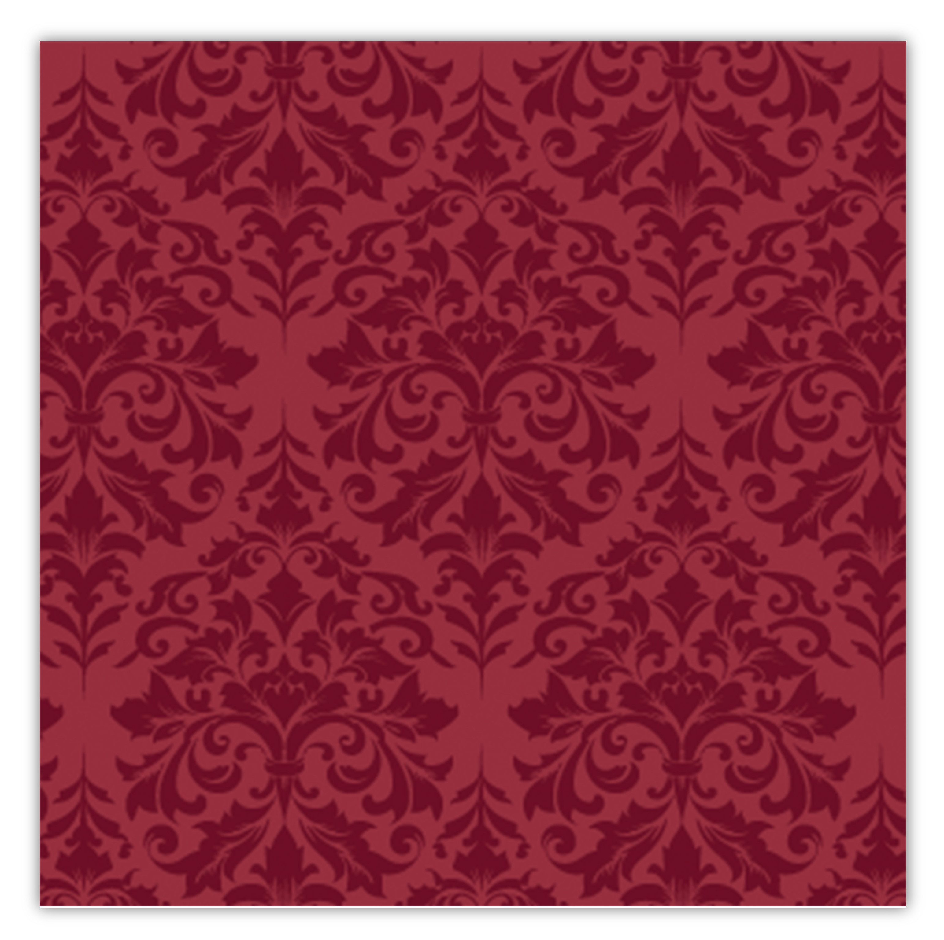 AVA Papierserviette, Servietten stoffähnlich 40x40cm mit Barock Muster Bordeaux