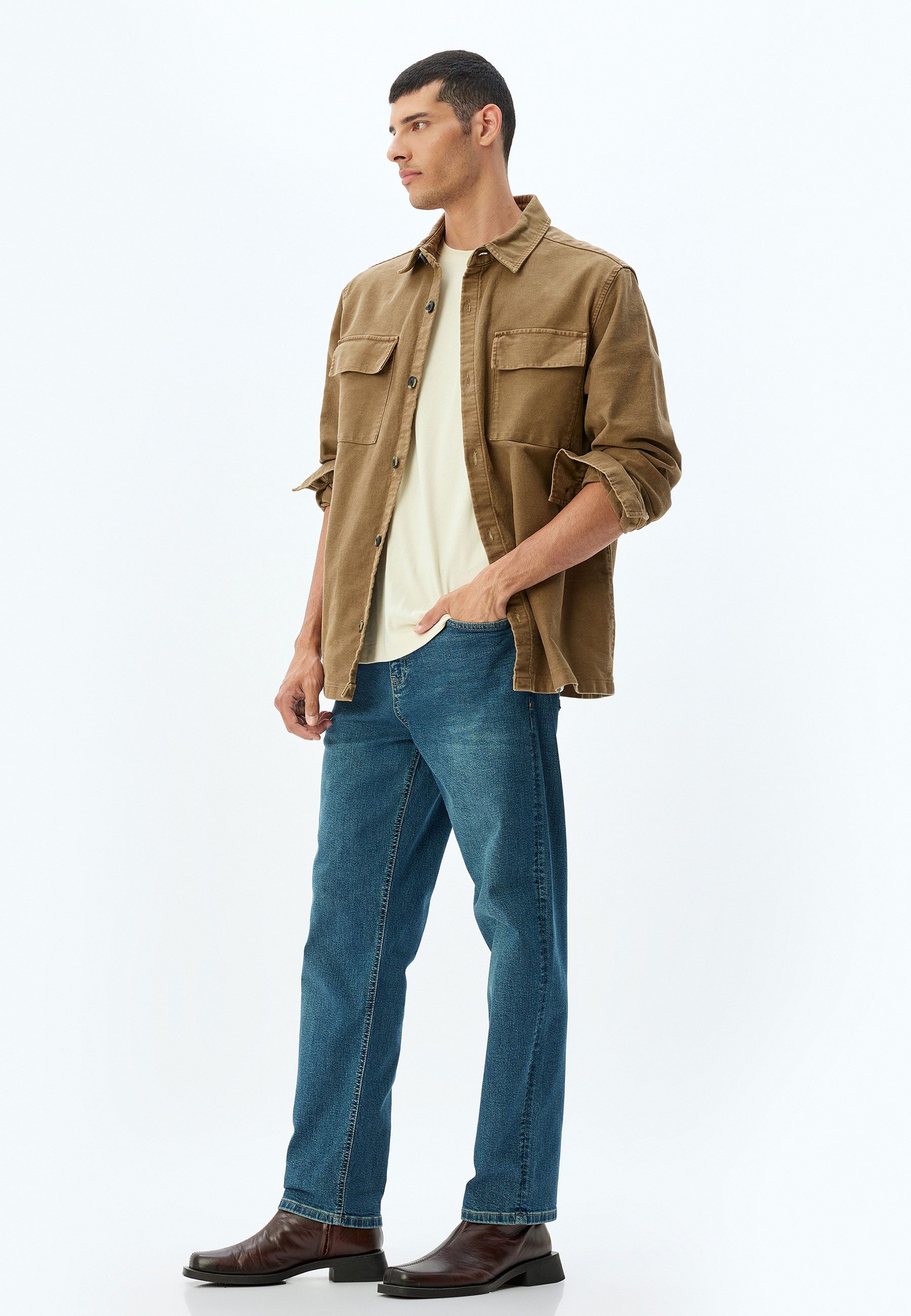 Straight-Jeans Normale Leibhöhe Vintage Straight