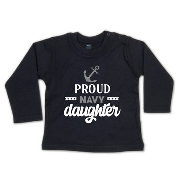 G-graphics Kapuzenpullover Proud Navy Dad & Daughter (Familienset, Einzelteile zum selbst zusammenstellen) Kinder & Erwachsenen-Hoodie & Baby Sweater