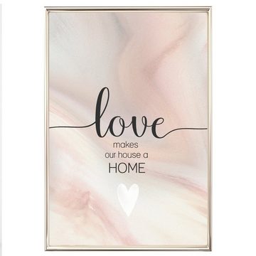 homestyle-accessoires Poster Bilder Set LOVE MAKES OUR HOUSE A HOME A3/A4/A5 Prints, (10 St), Ohne Bilderrahmen