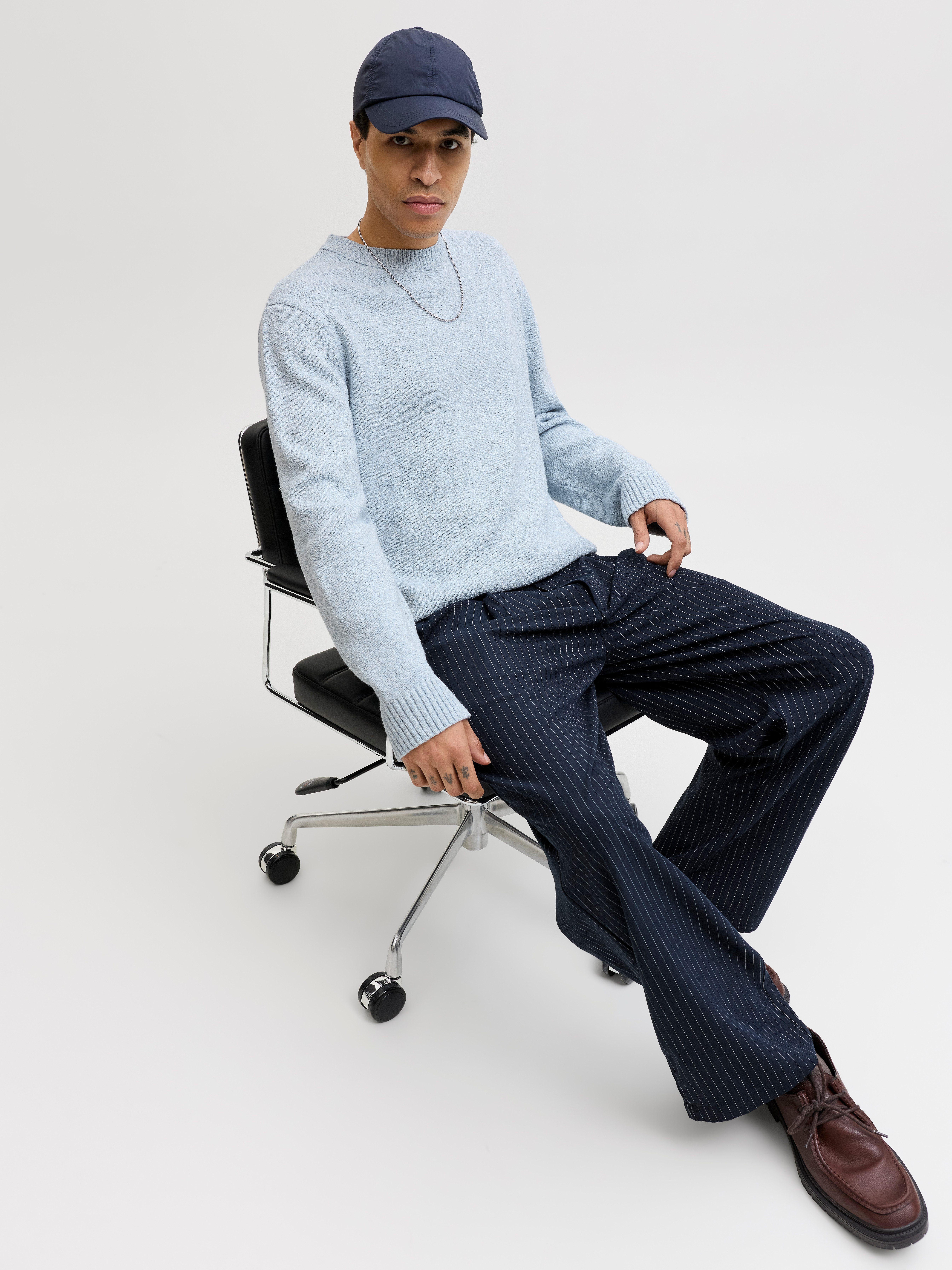 Jack & Jones Rundhalspullover JORNORREBRO CATSKILLS KNIT CREW NECK SN