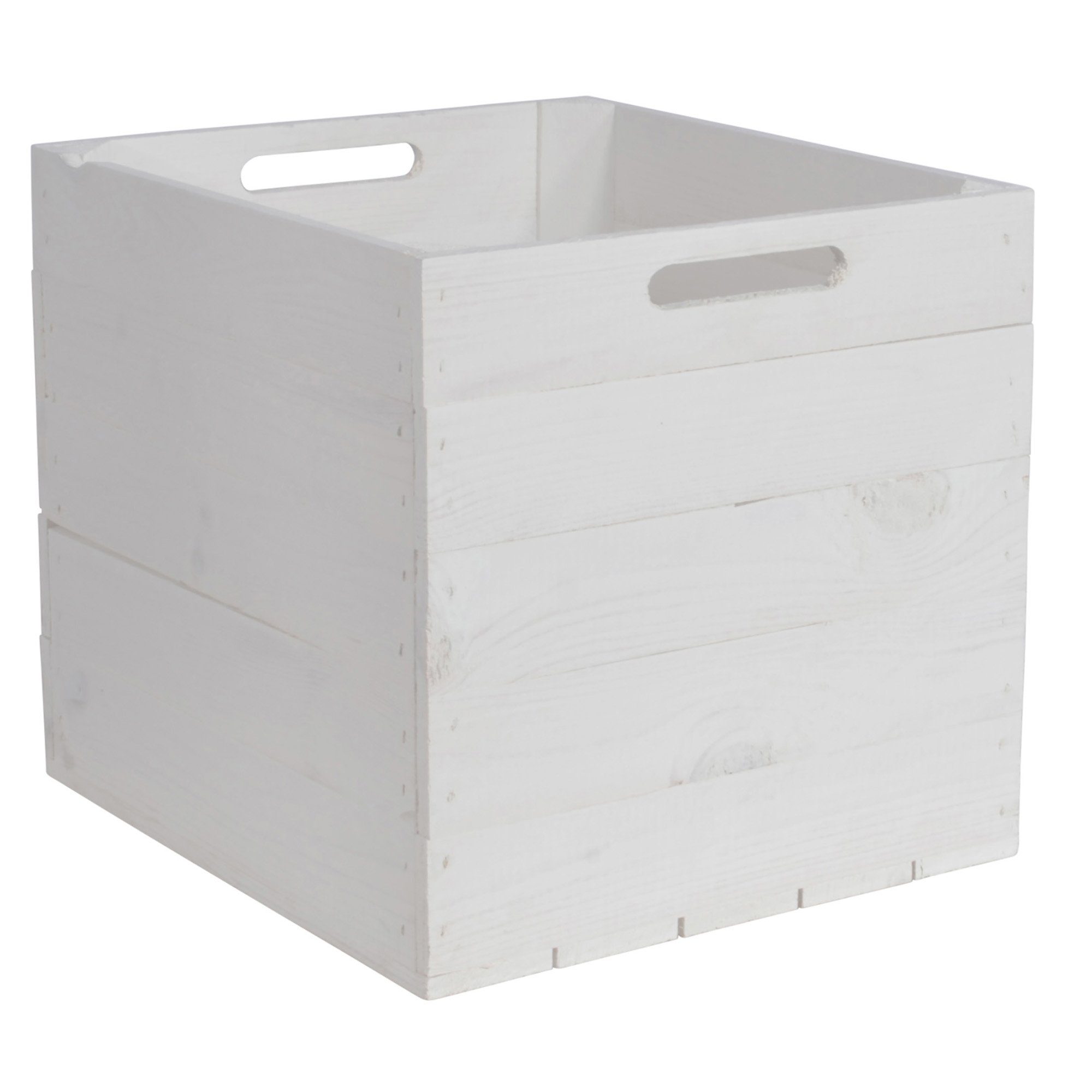 CHICCIE Holzkiste Kallax Aufbewahrungsbox Weiß 33x38x33cm günstig online kaufen