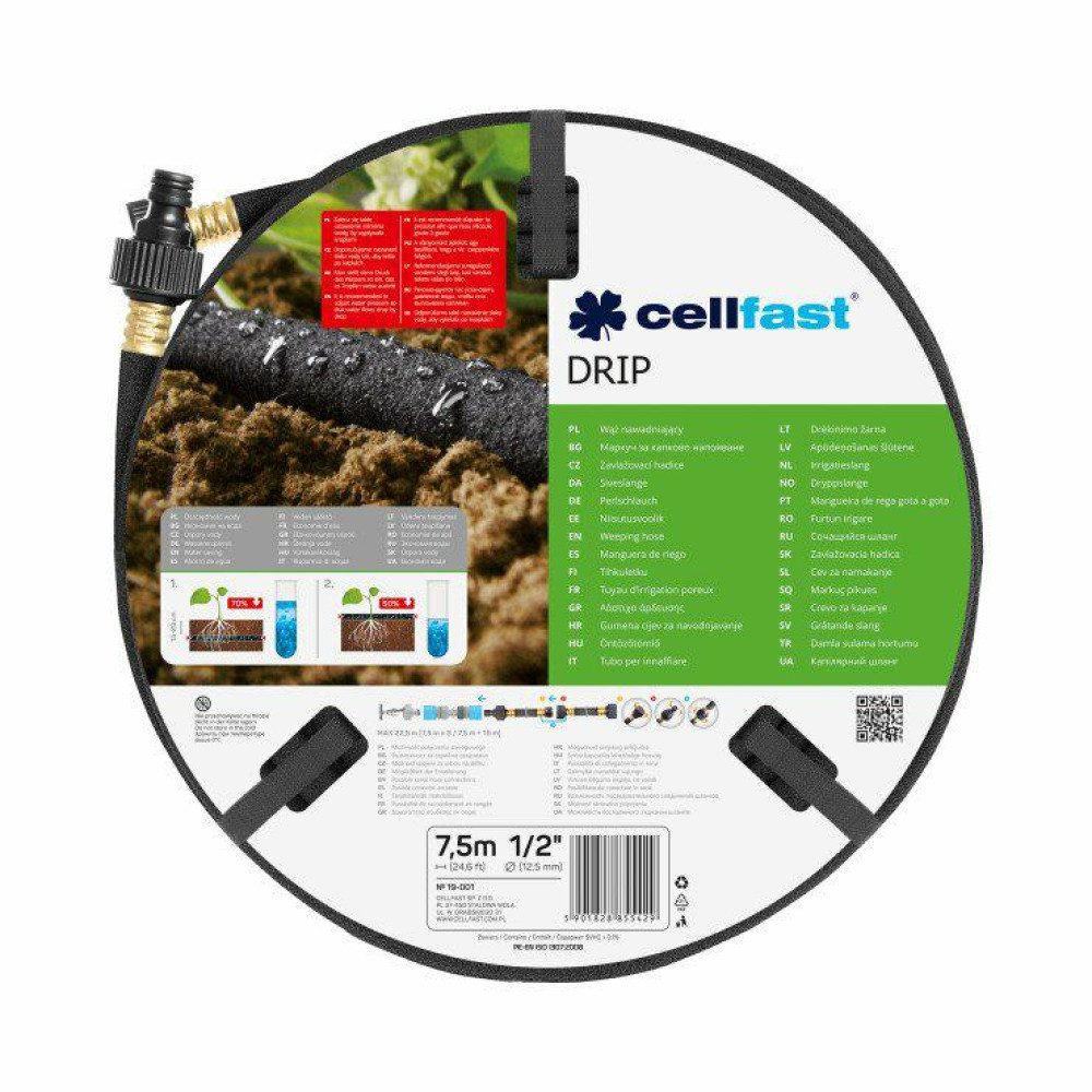 Cellfast Bewässerungsschlauch CELLFAST Bewässerungsschlauch DRIP 1/2" 22,5m