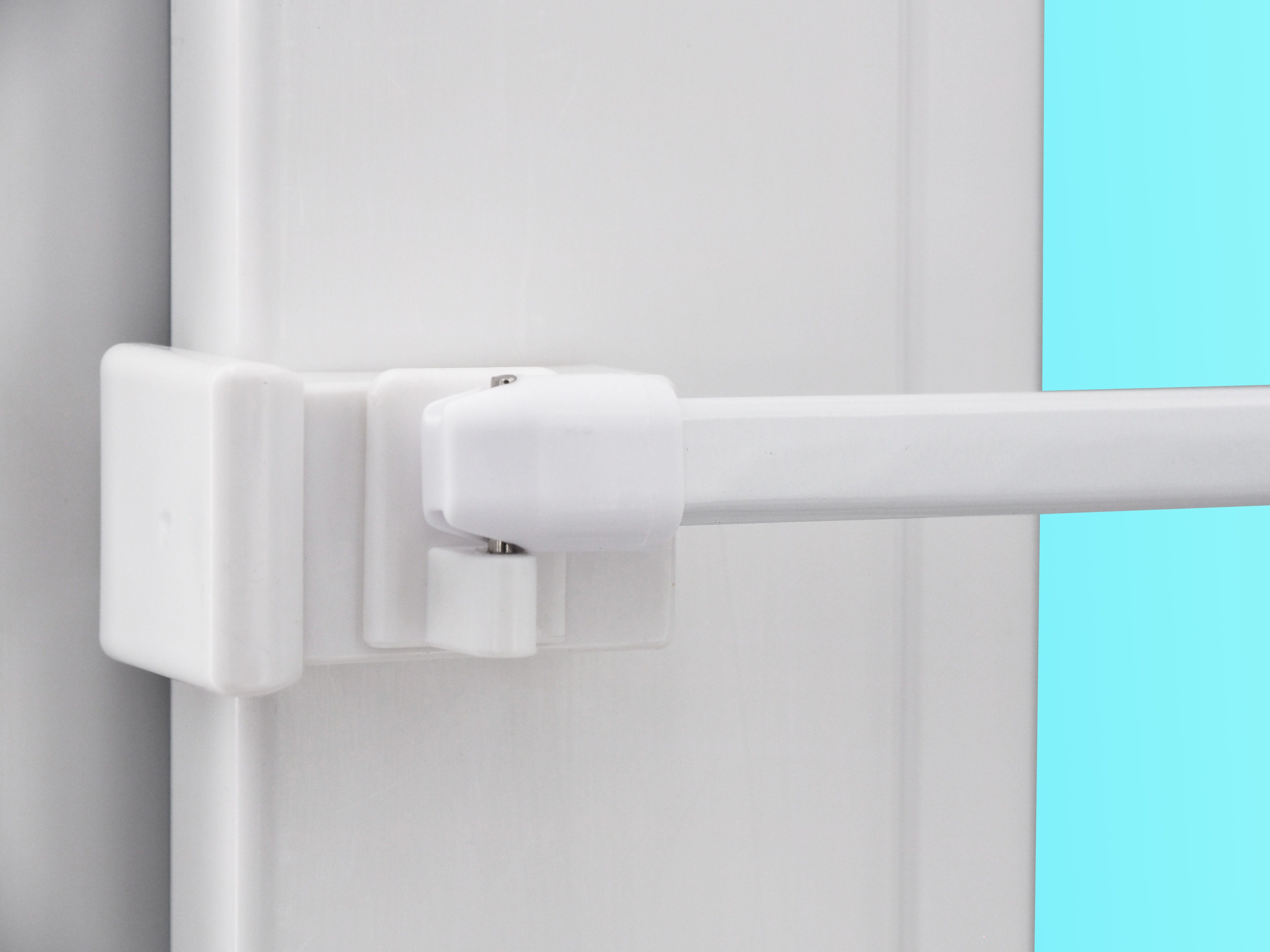 dekondo Gardinenstange Vitragestange "Bali" - 2 Stück -, ausziehbar, Fenstermontage, ohne Bohren, ohne Kleben, inkl. 4x klemmbare Fensterhaken für einen Klemmbe – Bild 5 von 5