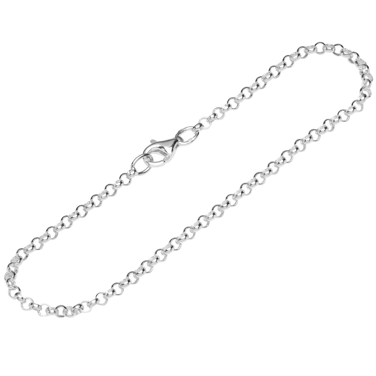 Armband Armband 925 Sterling Silber 19cm Erbskette rund we