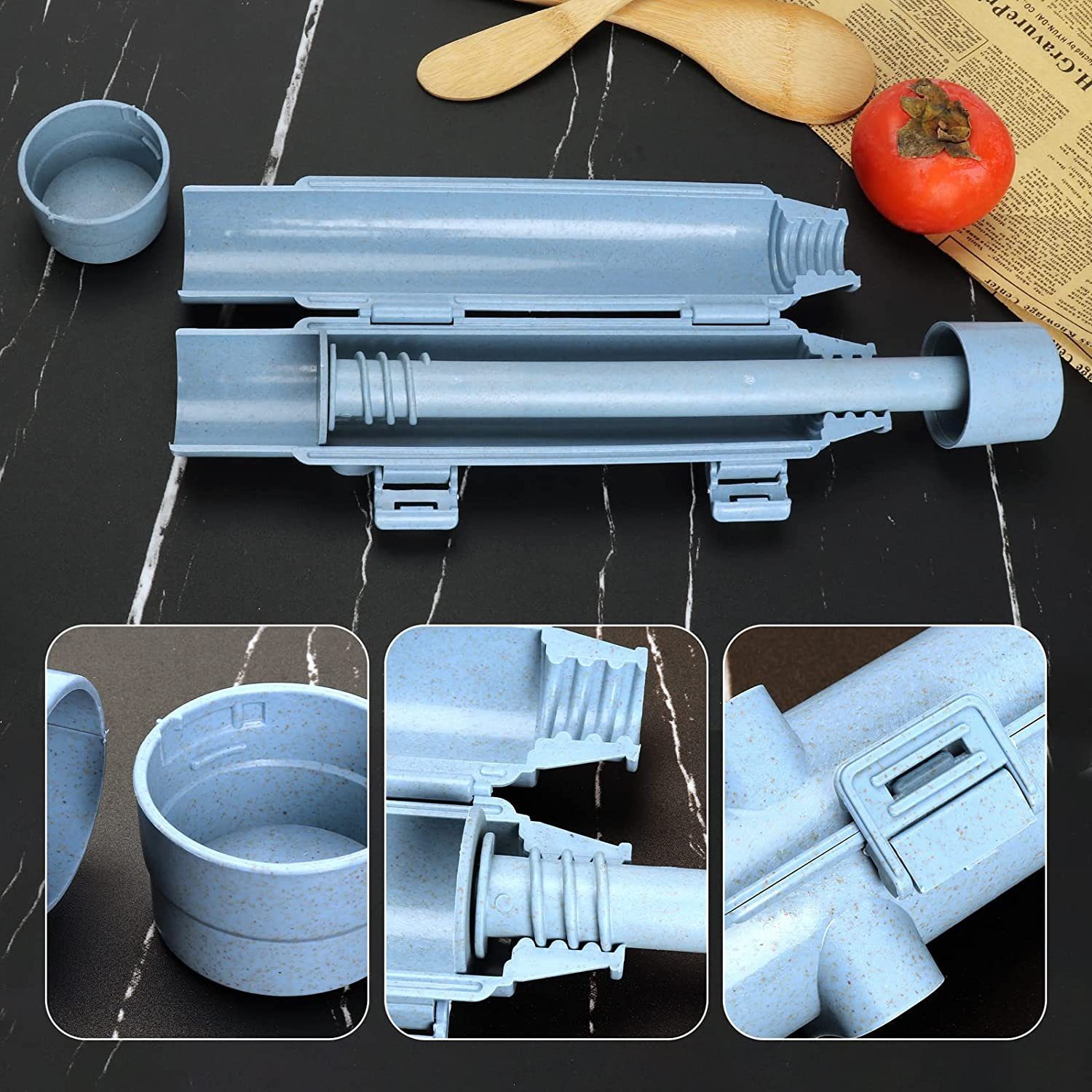 Zubereitungswerkzeuge Blau Sushiteller Sushi-Bazooka, NUODWELL Sushi-DIY-Maschine, gemeinsame