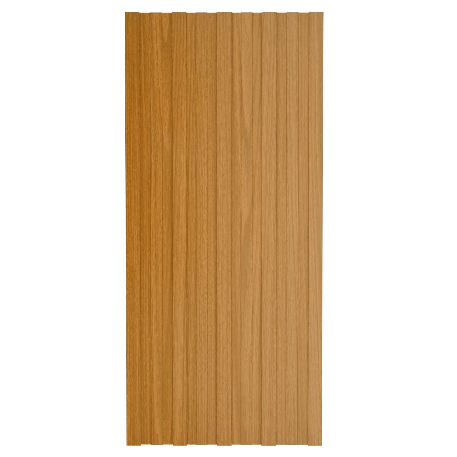 vidaXL Terrassendach Dachpaneel 12 Stk. Natur 100 x 45 cm Verzinkter Stahl, (12-St)