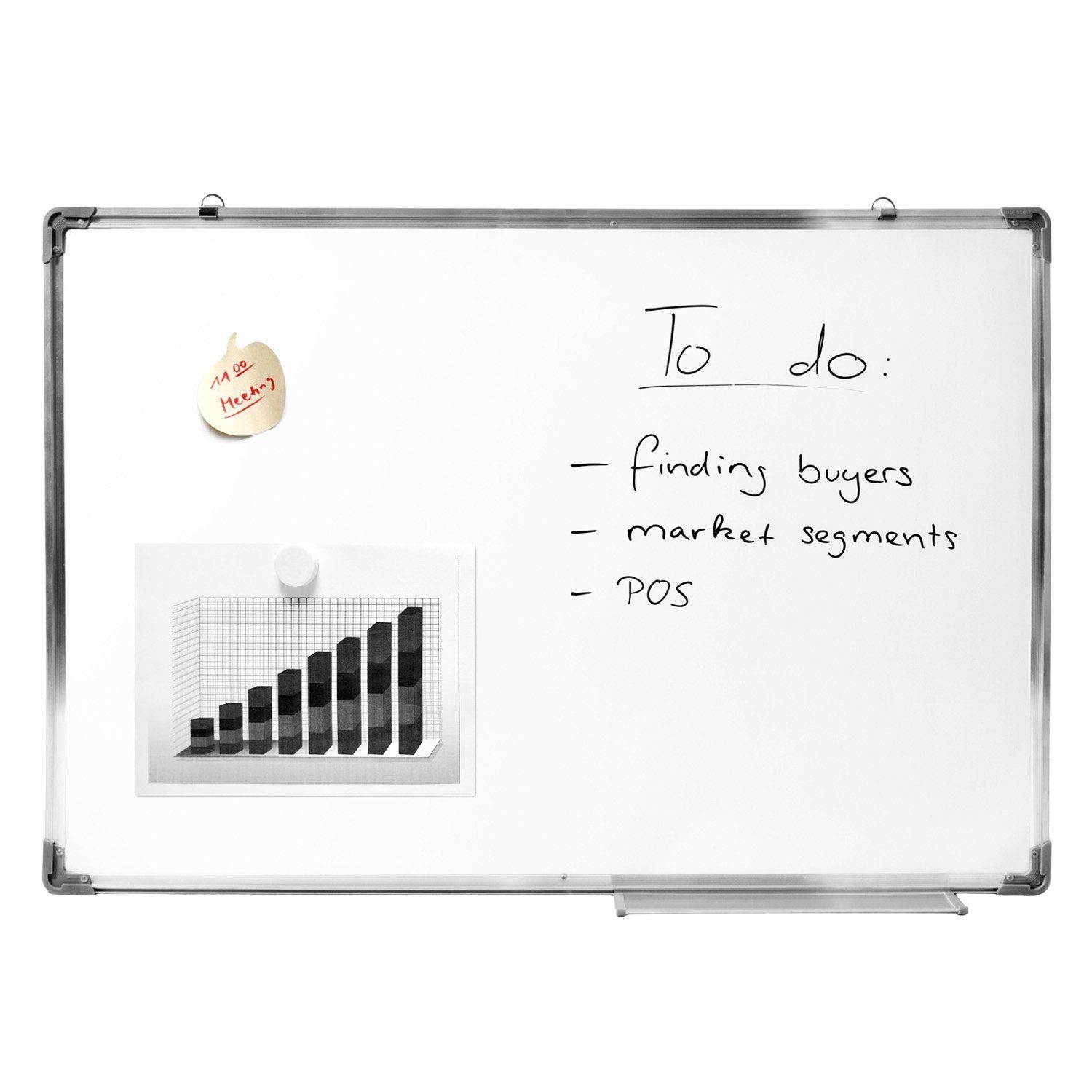 cm, Whiteboard, (60 Goods+Gadgets Wandtafel x 90 Magnet-Tafel abwischbares Memoboard),