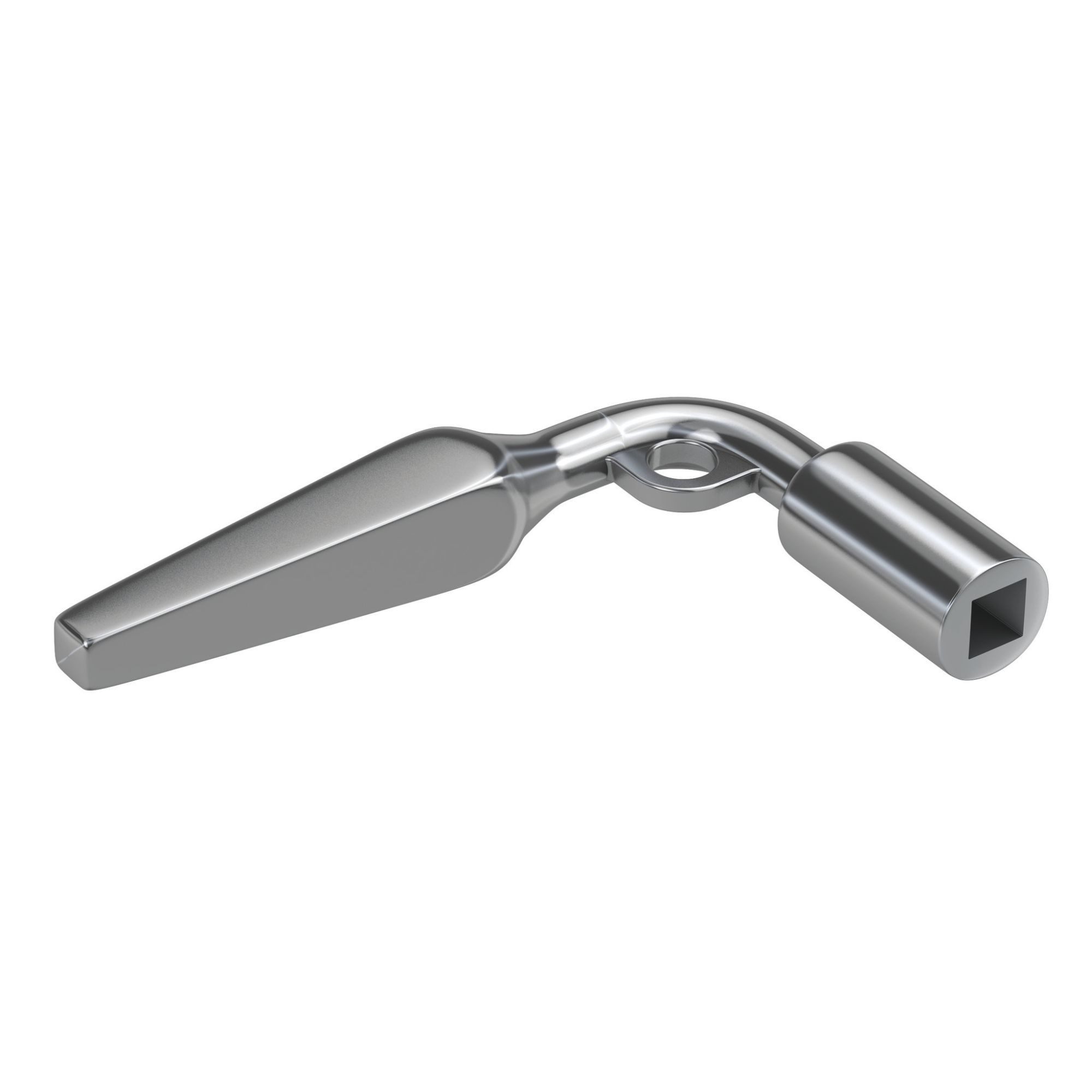BASI Steckschloss Vierkantschlüssel (Packung), Außen-Vierkant 6-10 mm, Zinkgussdruck, vernickelt, Länge 67 mm