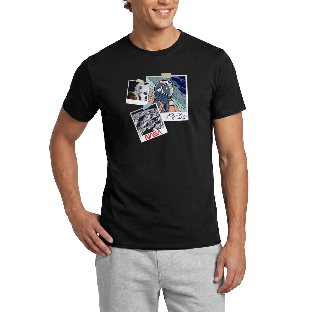 T-Shirt NASA Greetings From The Moon Design Männer T-Shirt
