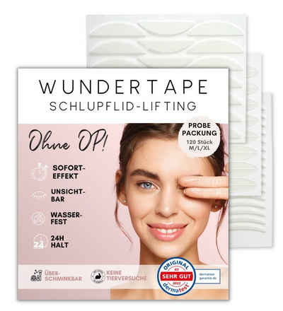 WUNDERTAPE Очіlid-Tape Wundertape Schlupflider Stripes für Очіlid-Lifting ohne OP (Packung, 120 St), unsichtbar, Schlupflid Tape, Schlupflider Stripes unsichtbar