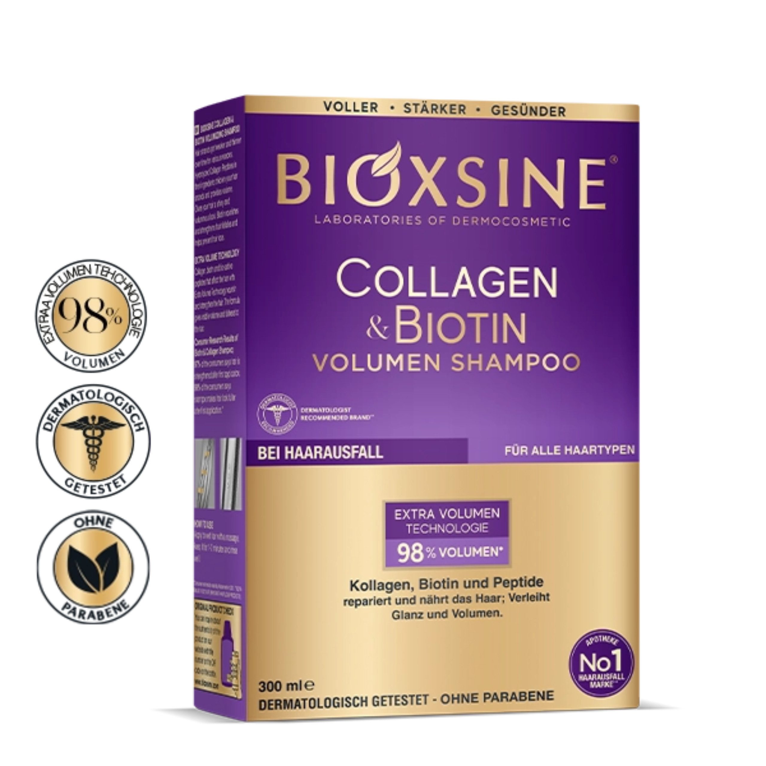 Bioxcin Haarshampoo Bioxcin Collagen & Biotin Volumenspendendes Shampoo 300 ml