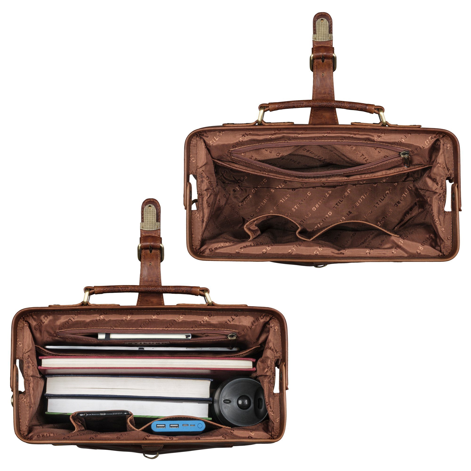 STILORD Handtasche "Casey" Vintage Handtasche Leder Damen Herren Arzttasche