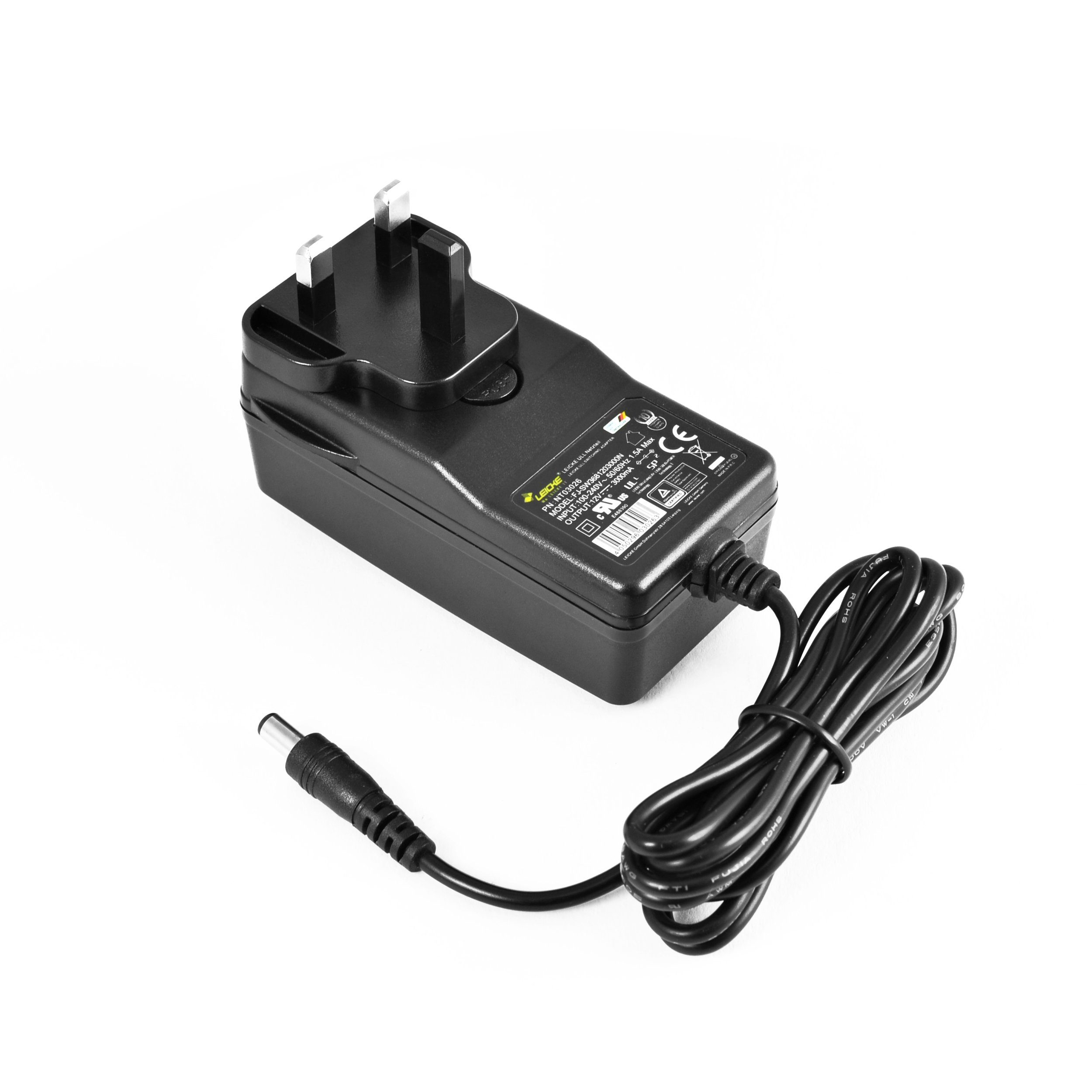 Leicke ULL medizinisches Netzteil 12 V 3A 36 W TÜV/Medizinisch Zertifiziert Netzteil (Ideales Ersatz-Netzteil für MPP30 und für medizinische Geräte)