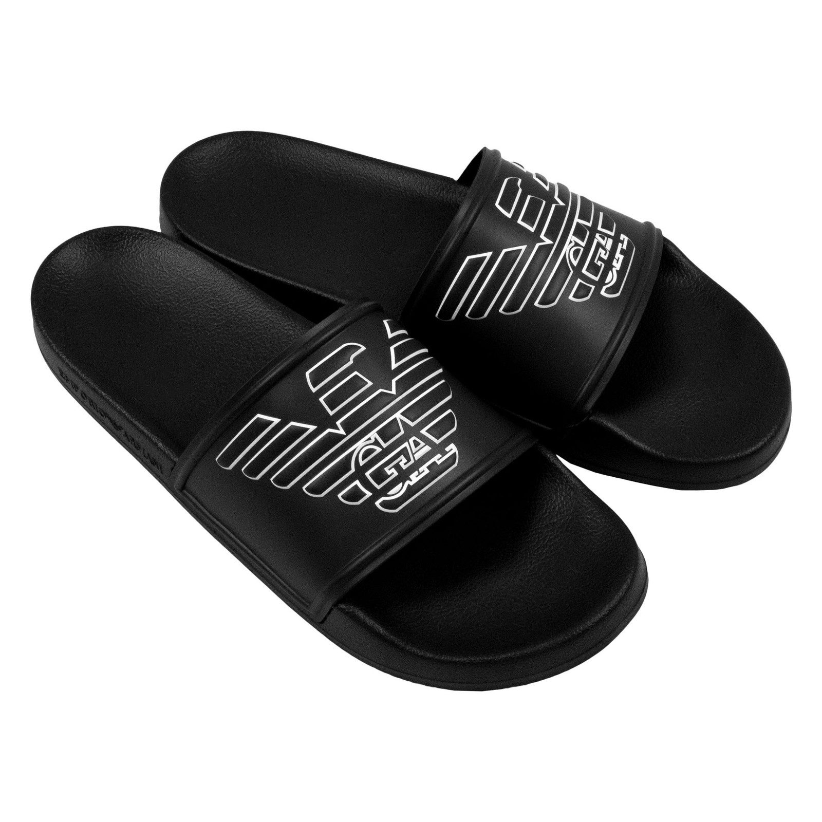 Emporio Armani Badeschuh Badepantolette mit Adler in Relief-Optik günstig online kaufen