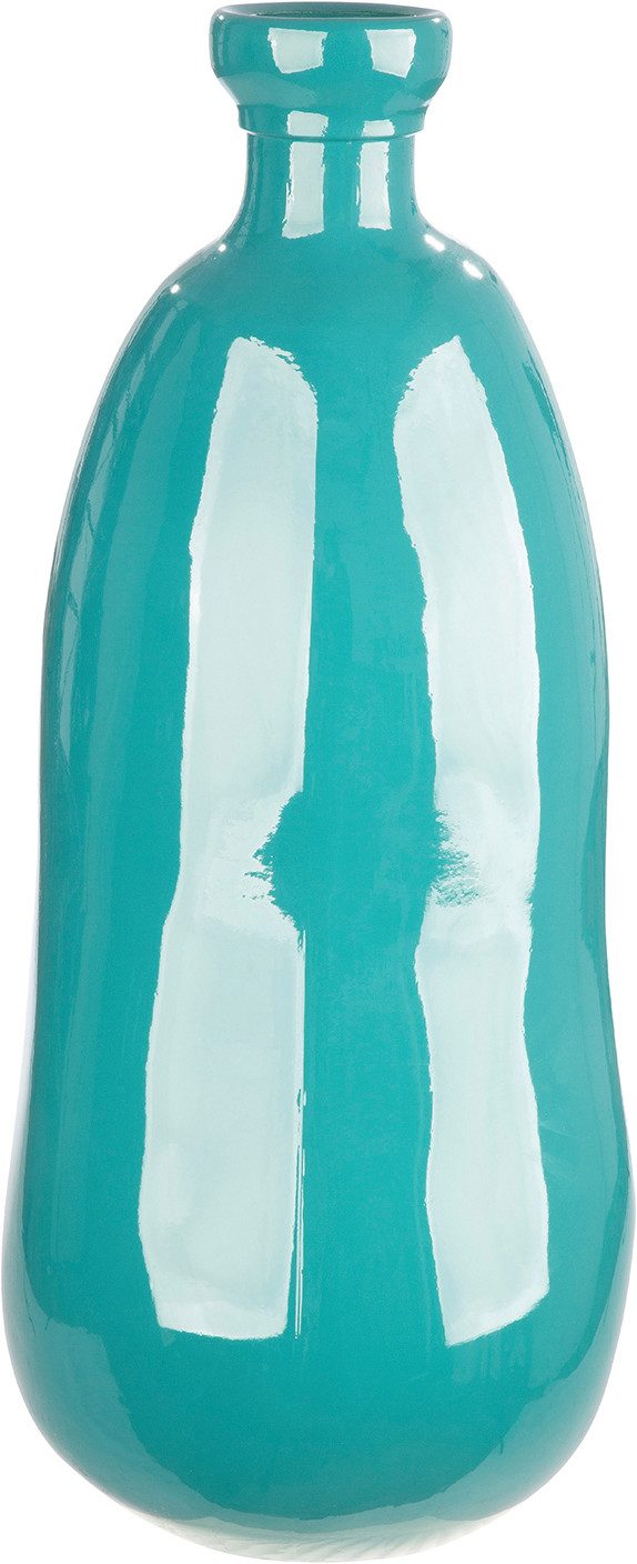 GILDE Bodenvase Bodenvase organisch Sylt blau H. 51 cm (1 St), Bodenvase, maritim, Blumenvase, modern, Eyecatcher, Geschenkidee