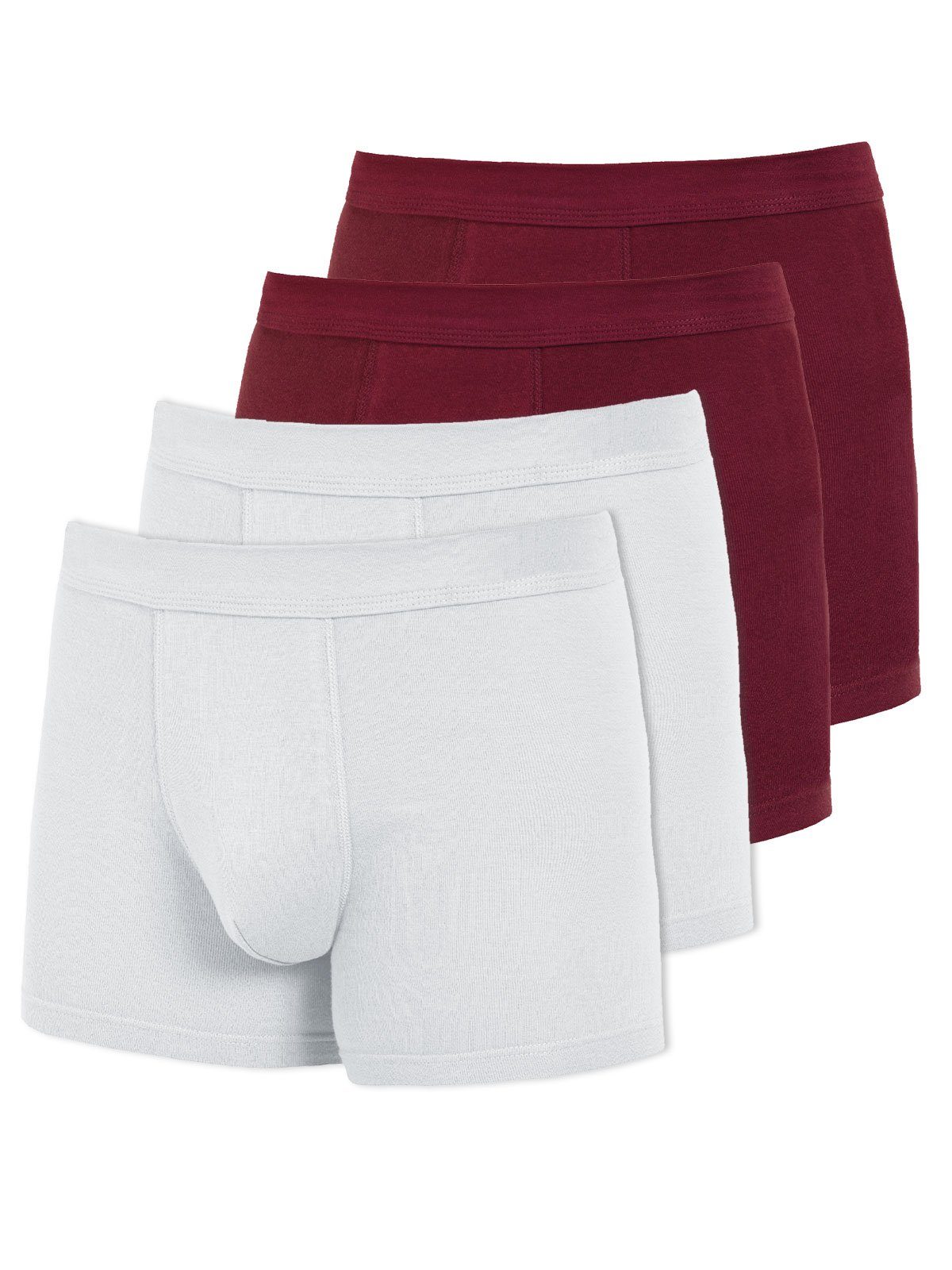 KUMPF Retro Pants Sparpack 4-St) rubin Herren - (Spar-Set, weiss Bio 4er Cotton Pants