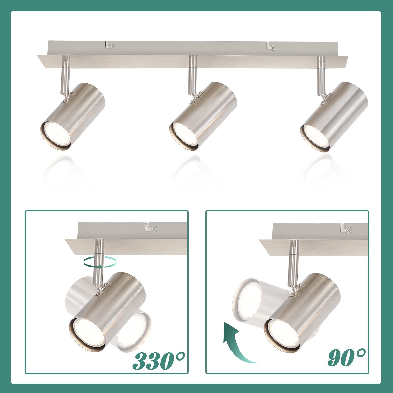 Nettlife LED Deckenstrahler 1/2/3/4 Flammig Deckenleuchte günstig online kaufen