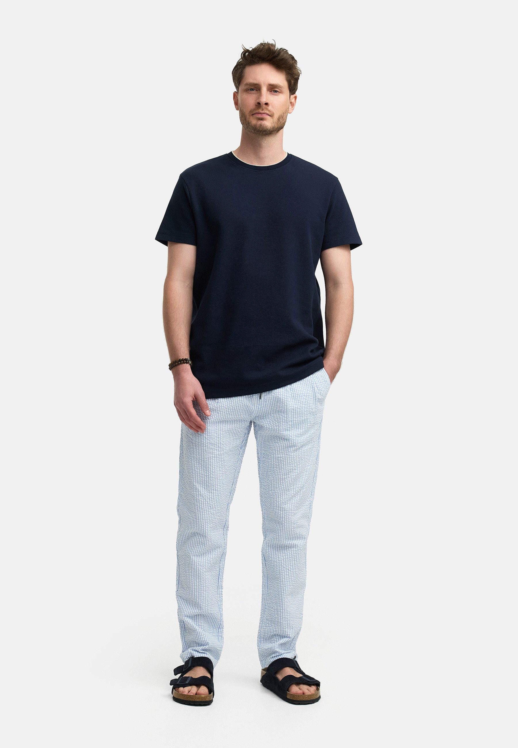 Indicode Stoffhose Herren INWebb Herrenhose Freizeithose Männer aus Seersucker-Gewebe für eine optimale Luftzirkulation