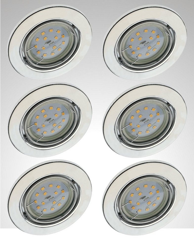 6x LED Einbauleuchte Einbau Panel Rund Einbaustrahler Spot Downlight Ultra flach