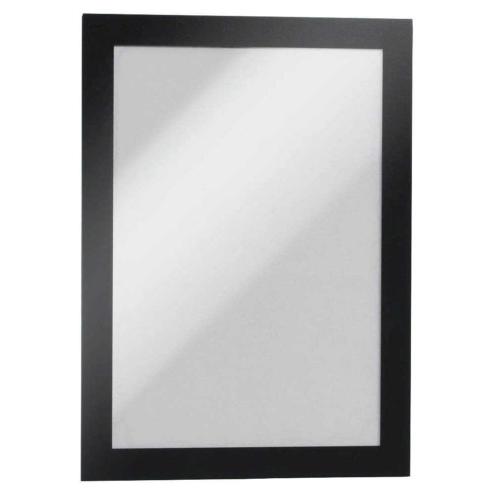 DURABLE Magnet 2 Magnet-Rahmen selbstklebend DURAFRAME® A5 schwarz, Doppelseitige Lesbarkeit an Glasflächen
