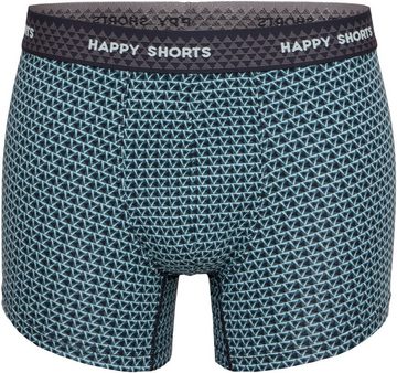 HAPPY SHORTS Trunk 2 Happy Shorts Jersey Trunk Herren Boxershorts Pant Minze Dreiecke (1-St)