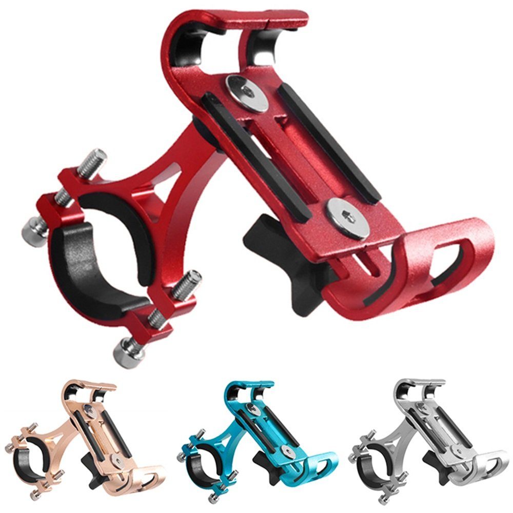 Rutaqian Universal Fahrrad) Lenker 360° Rot Halterung Outdoor Handyhalterung Handy-Halterung, Fahrrad Aluminiumlegierung Scooter Handy (Mit Drehbarer, Motorrad Halter Handy Schnellspanner