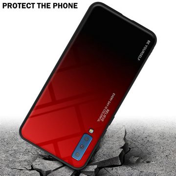 Cadorabo Handyhülle Samsung Galaxy A7 2018 Samsung Galaxy A7 2018, Robustes Hard Case - Handy Schutzhülle - Hülle - Back Cover Bumper