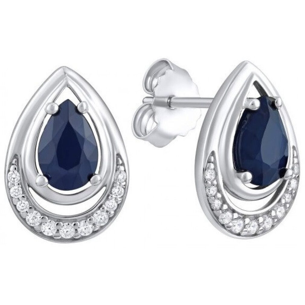 Ohrring-Set Luxury earrings with real sapphire FW9038E