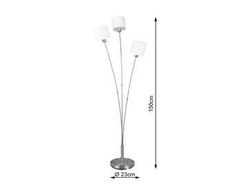 meineWunschleuchte LED Stehlampe, Dimmfunktion, LED wechselbar, Warmweiß, ausgefallen-e Designer-lampen dimmbar Lampenschirm-e Stoff, Höhe 150cm