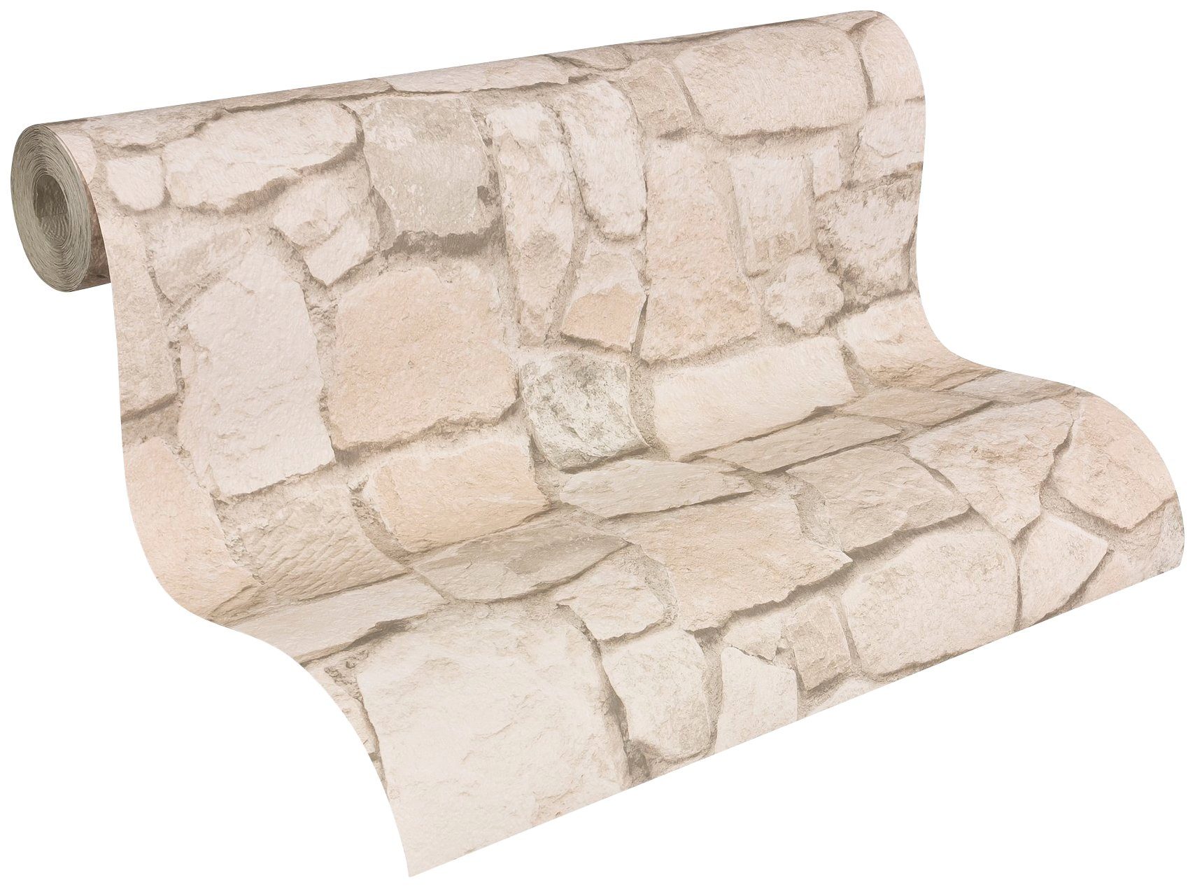 A.S. Création Papiertapete Il Decoro in Naturstein Optik, geprägt, Motiv, abstrakt, gemustert, Steintapete Tapete Steinoptik Tapeten Wohnzimmer Schlafzimmer Küche