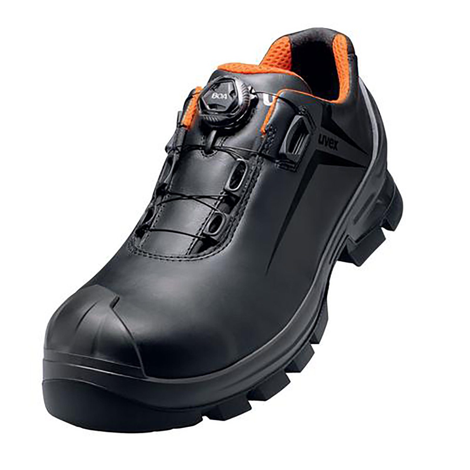 2 MACSOLE® Halbschuhe S3 schwarz, orange Weite 12 Sicherheitsschuh