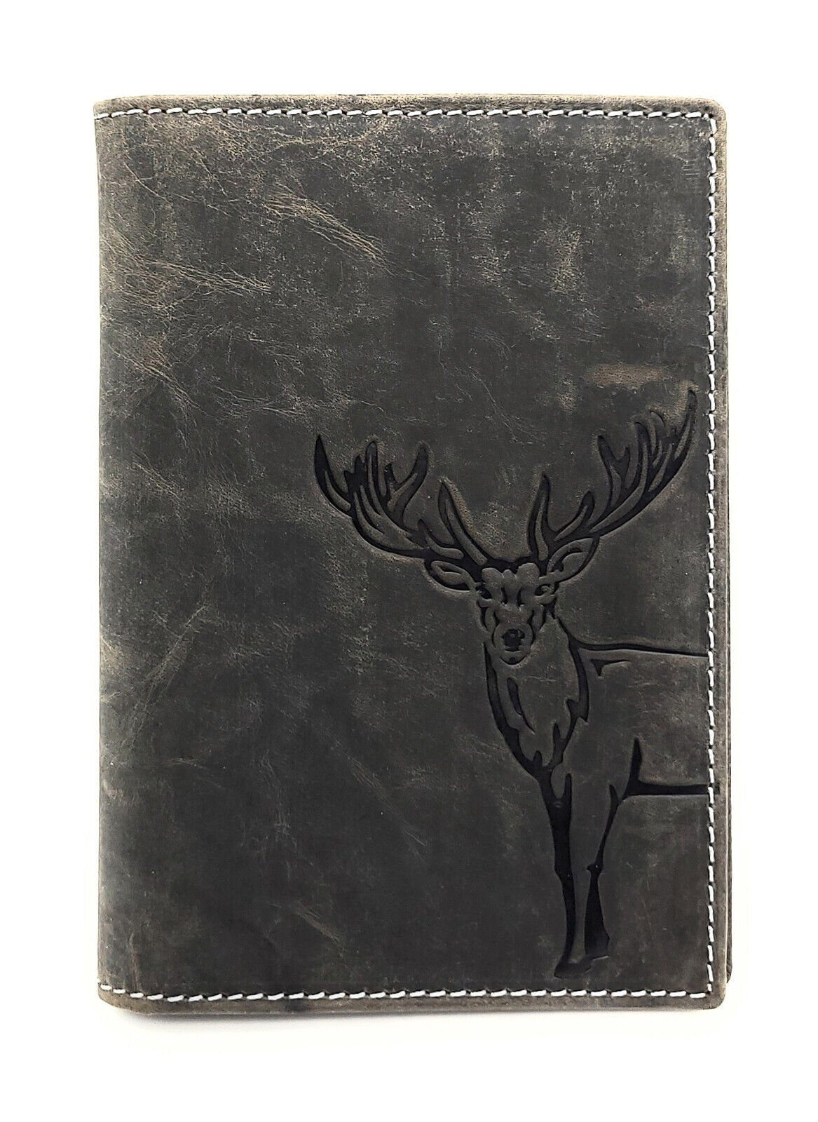 JOCKEY CLUB Brieftasche echt Leder Etui Hülle Dokumenten Mappe für Schwerbehindertenausweis, Waffenschein, Jagdschein, Reisepass, Hirsch