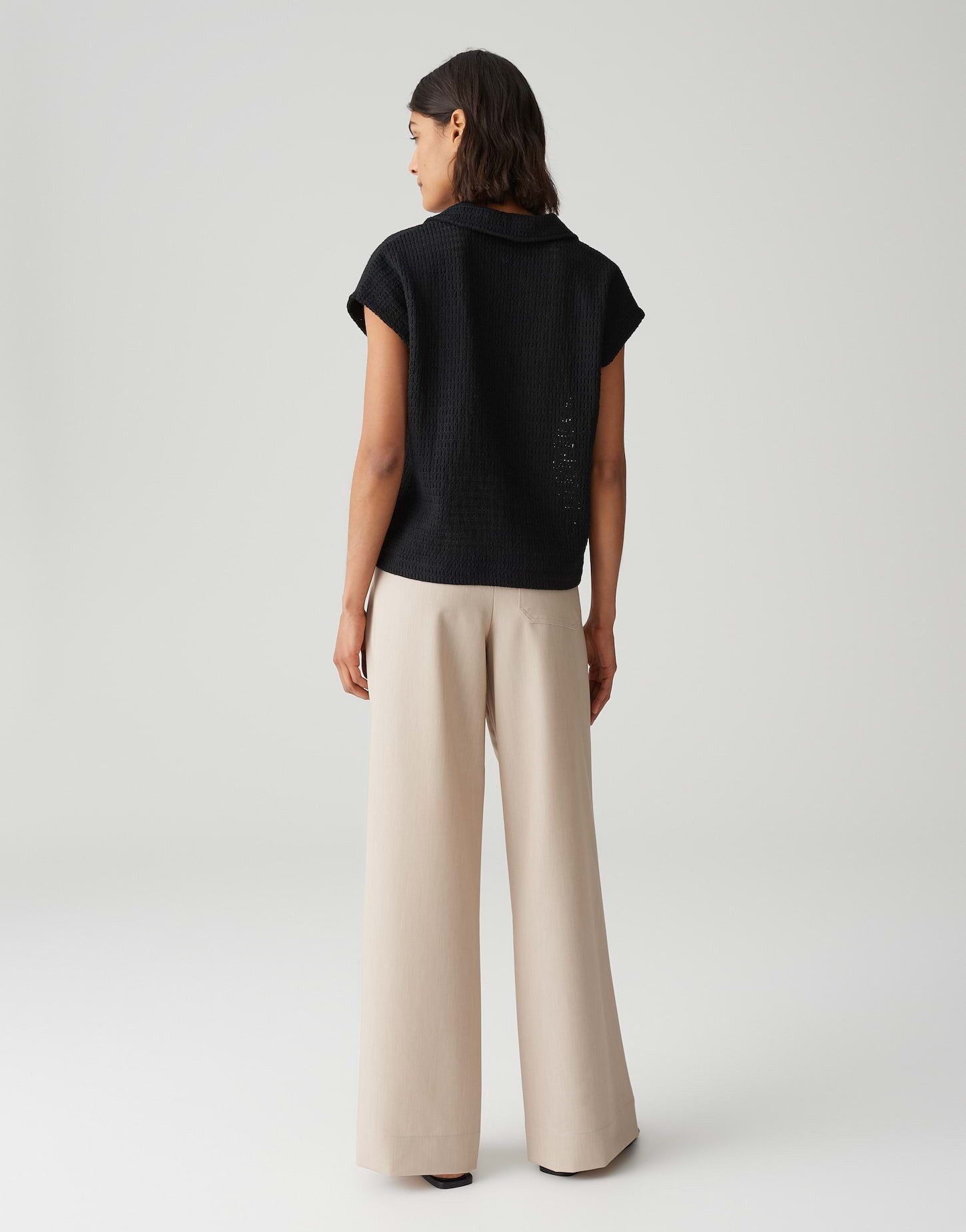 OPUS Poloshirt SOMONA Regular in Crochet Optik