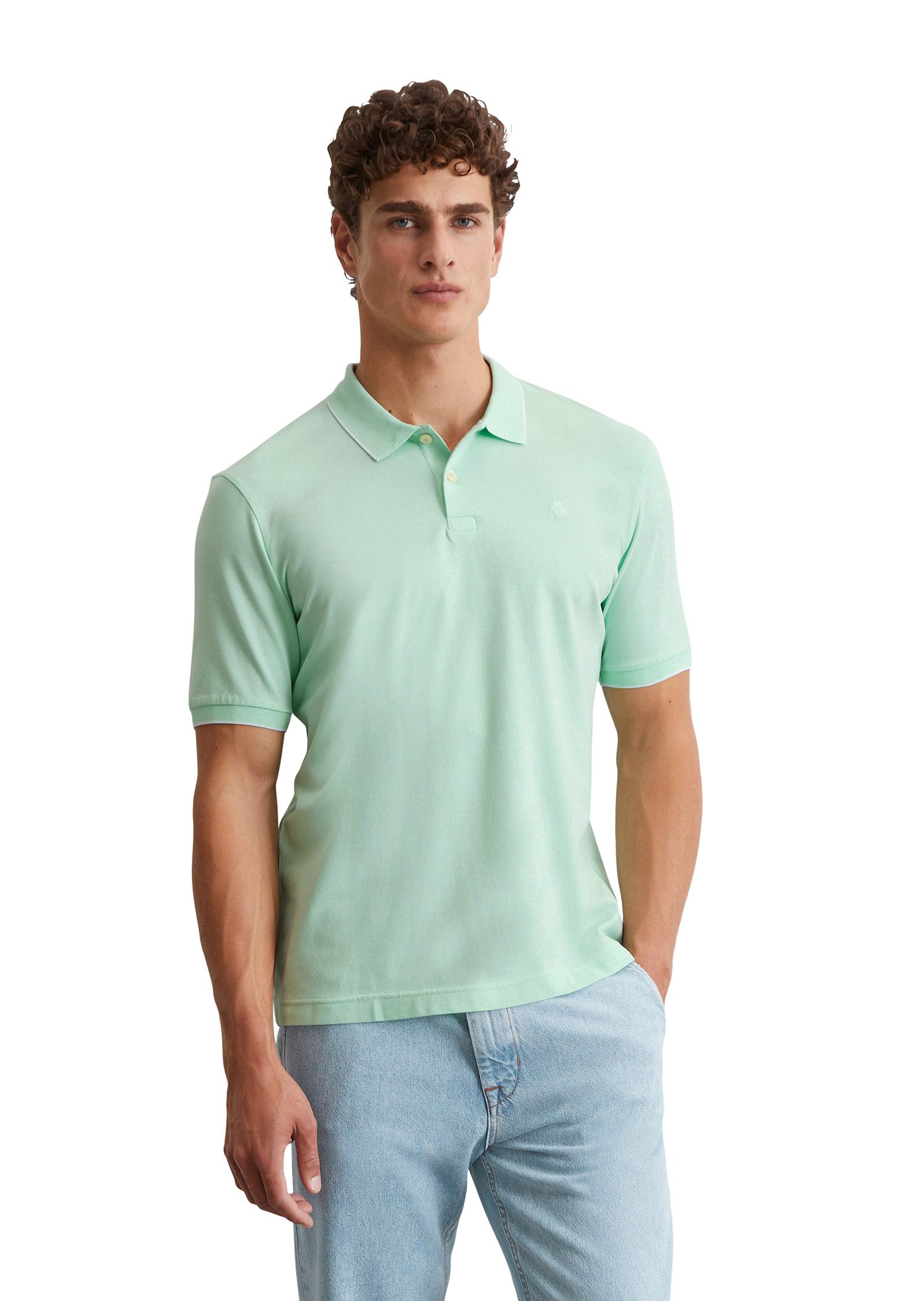 Marc O'Polo Poloshirt aus Piqué, regular fit, kontrastfarbene Details günstig online kaufen