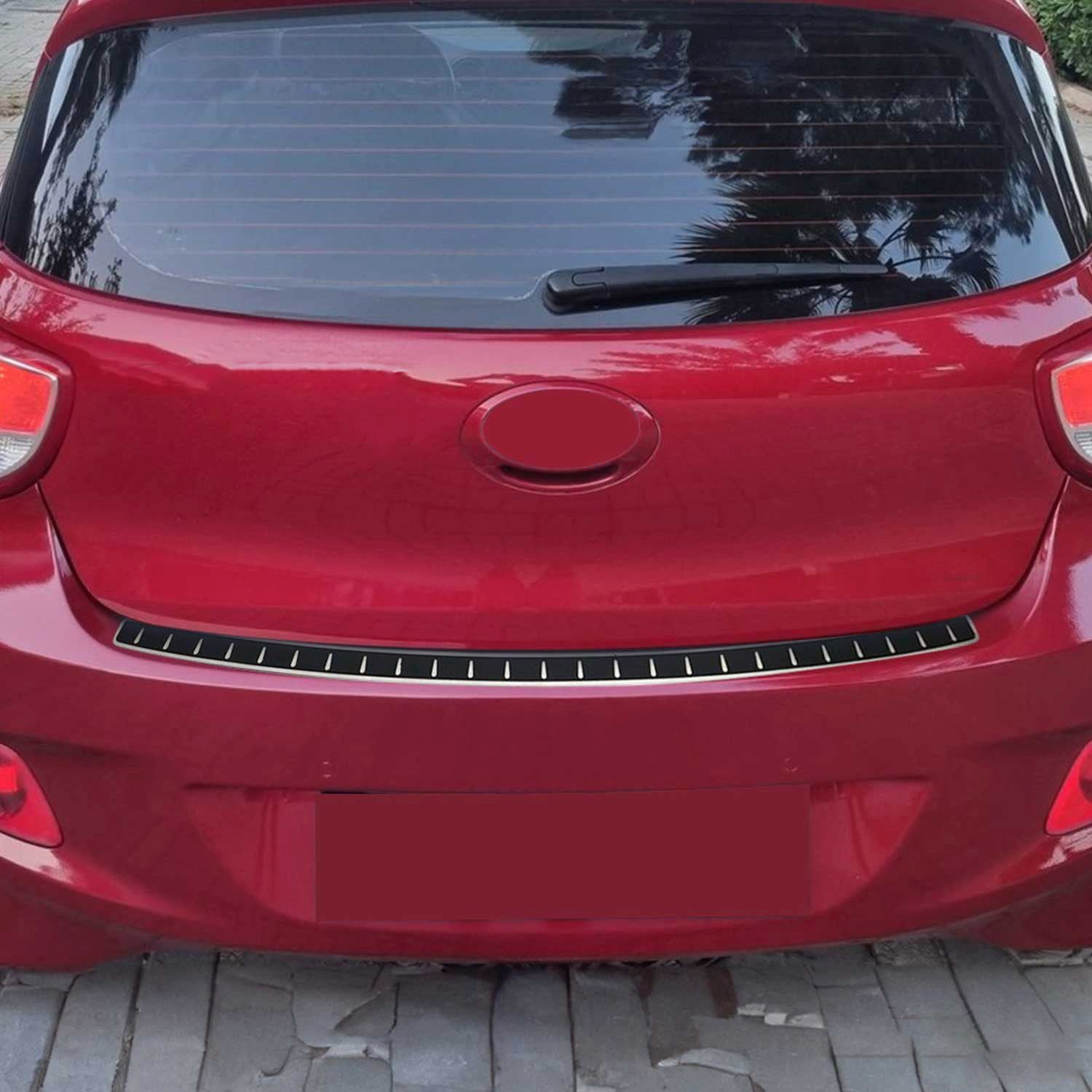 OMAC Ladekantenschutz für Hyundai i10 2016-2019 Edelstahl Kohlefaserfolien, Zubehör für Hyundai i10 2016-2019, Langlebig,Einfache Reinigung,Einfache Installation,Rostbeständig