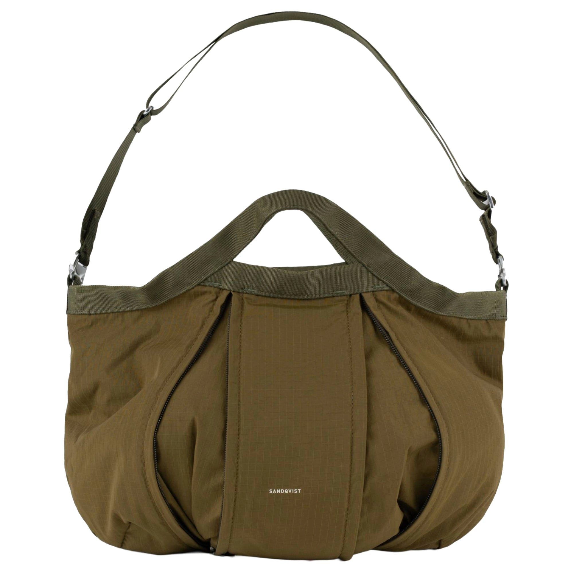 Sandqvist Umhängetasche Grid Expandable - Umhängetasche erw. (olive)